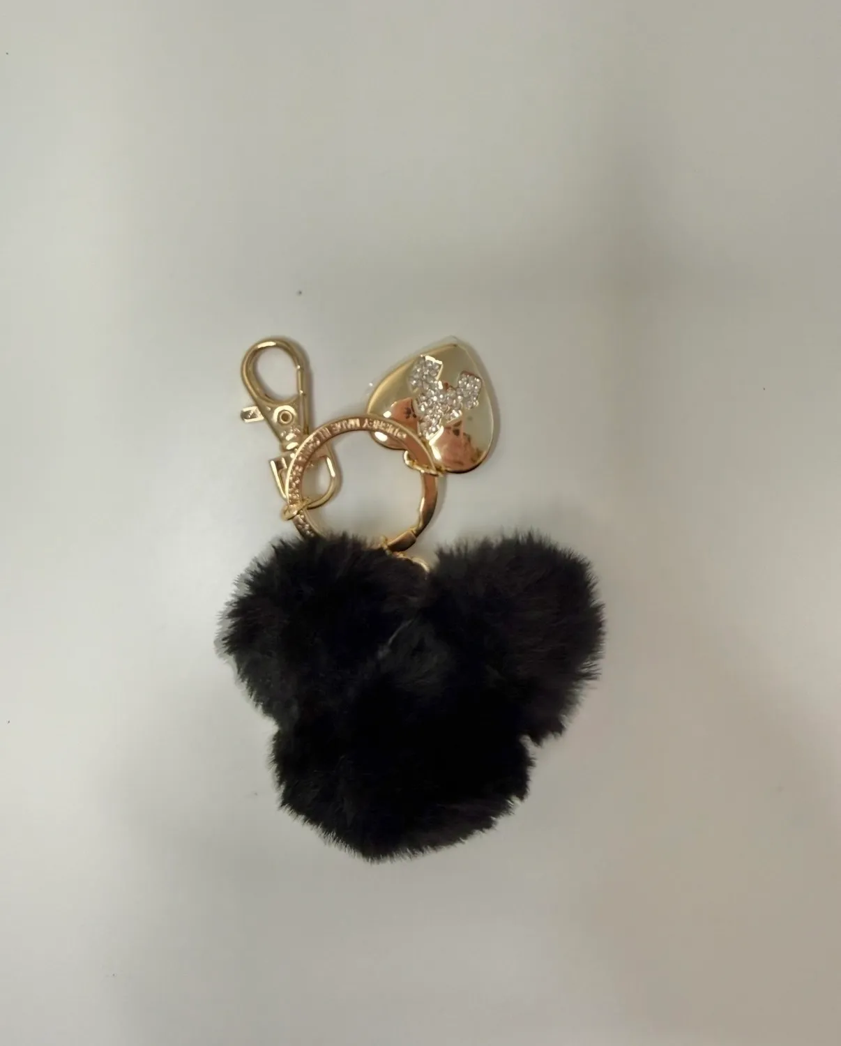 Black Mickey Puff Keychain