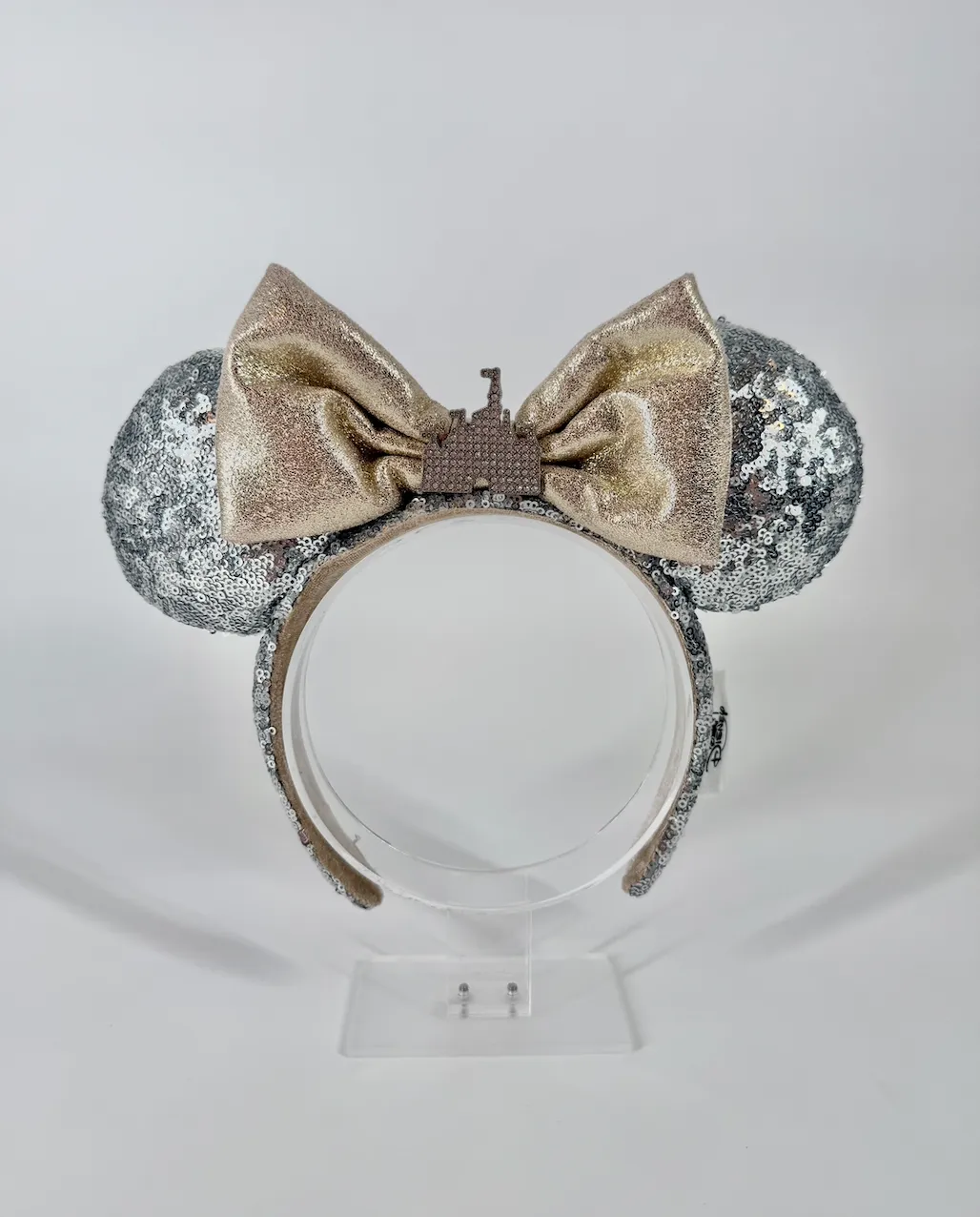 Silver Ears with Gold Bow Ears Headband