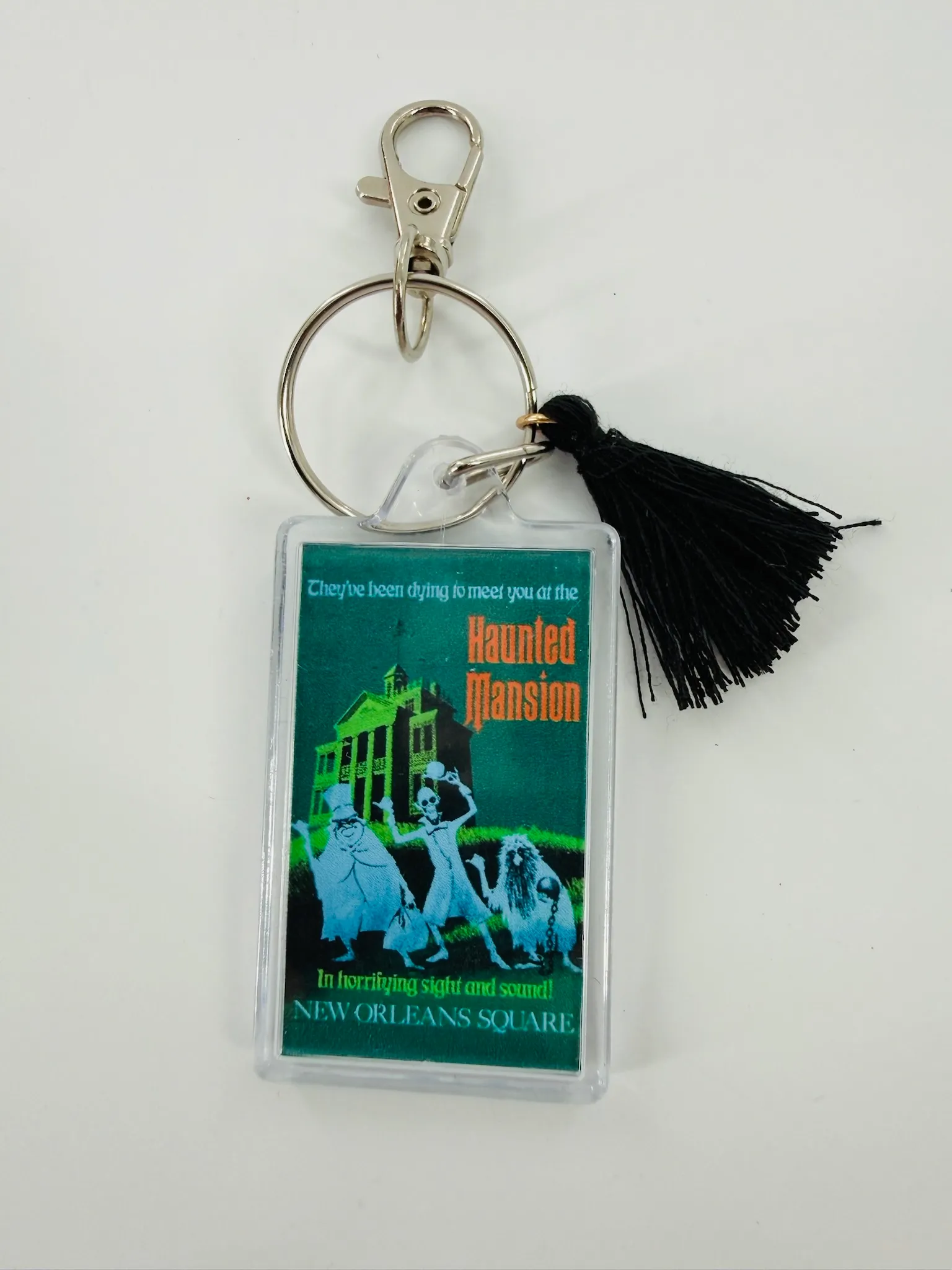 Haunted Mansion Disneyland Attraction Poster Keychain 