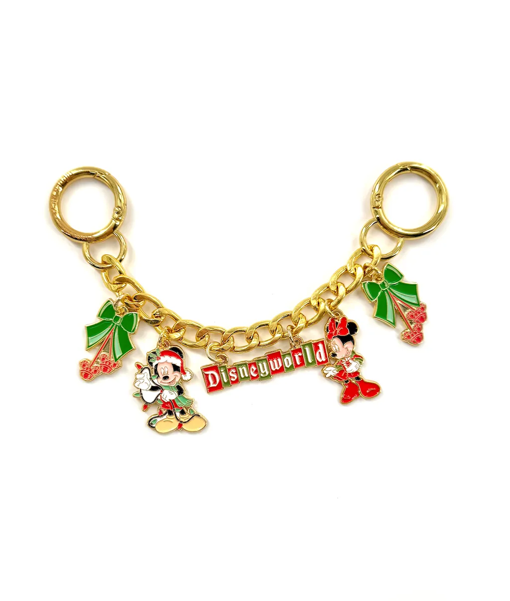 Walt Disney World Christmas Marquee Bag Chain (Mini) - Hidden Mickey Treasures