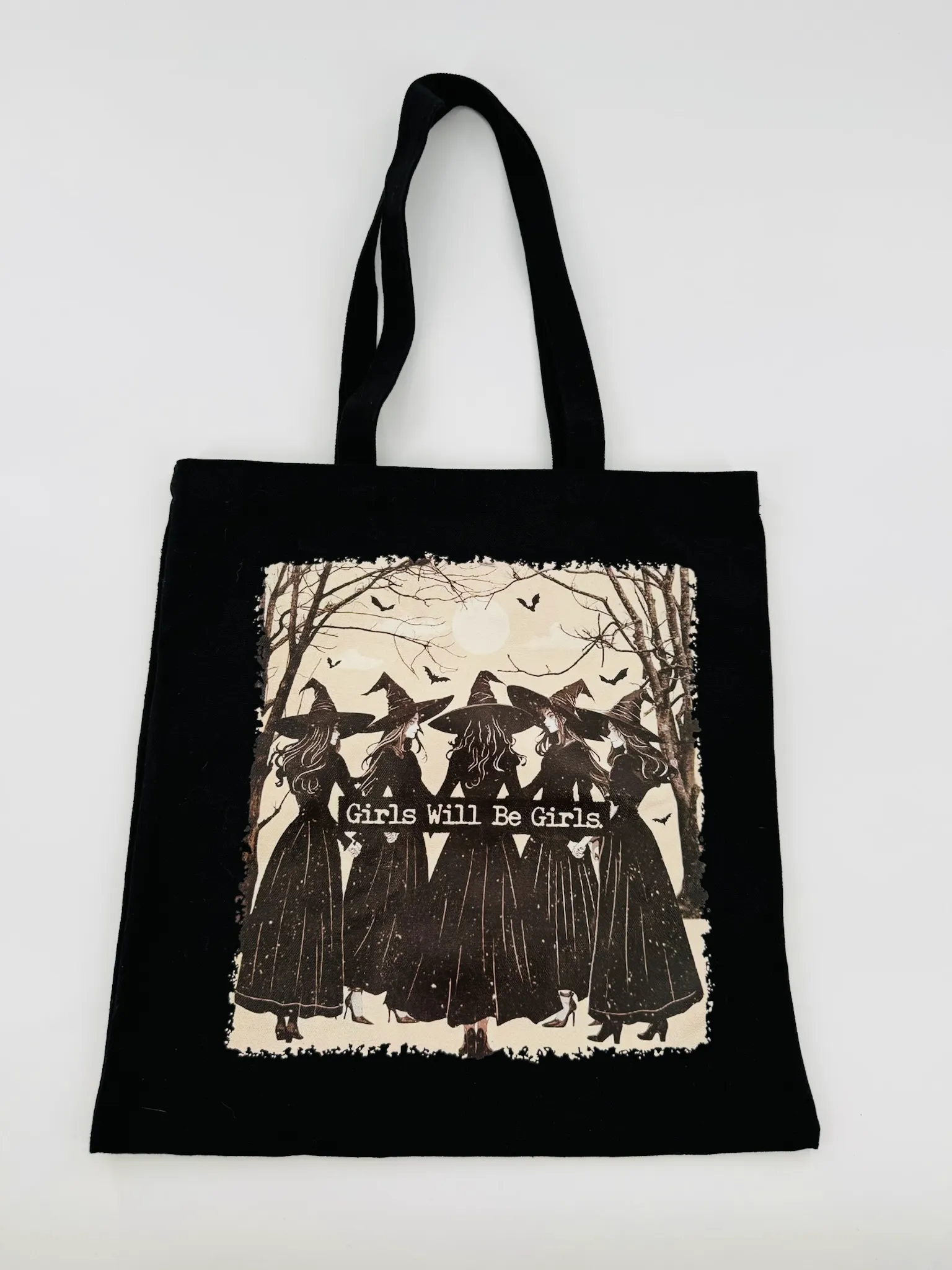 Aesthetic Witchy Canvas Tote Bag for Women 