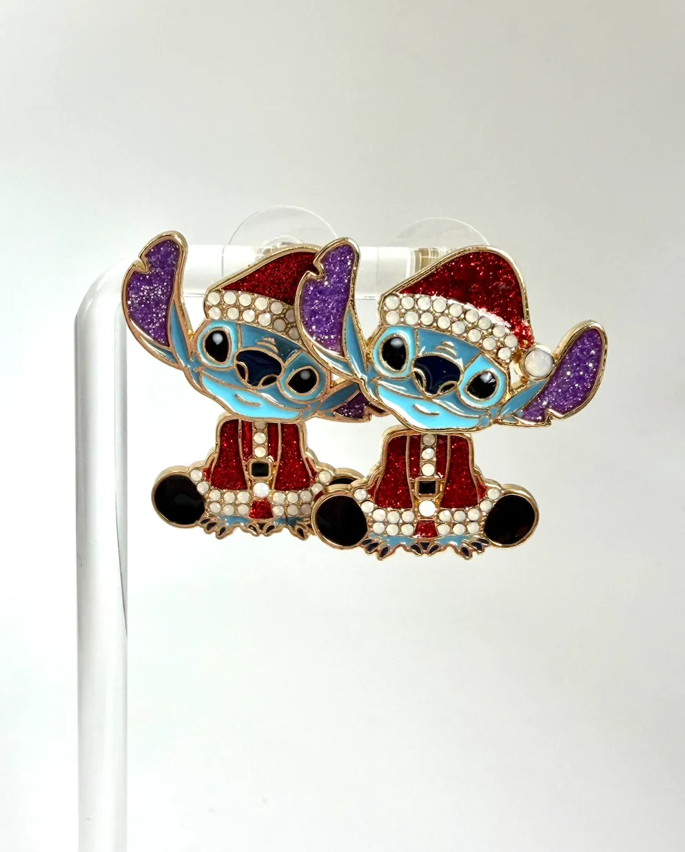  Disney x BaubleBar Santa Stitch Christmas Dangle Earrings