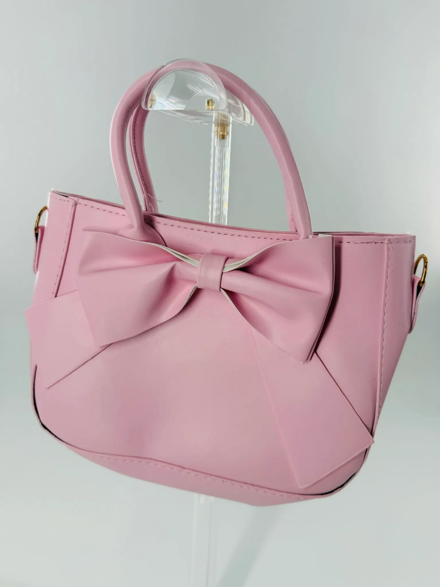Abbylike Cute Purses for Women Christmas Gift Leather Crossbody with Bow Handbags with Adjustable Shoulder Strap