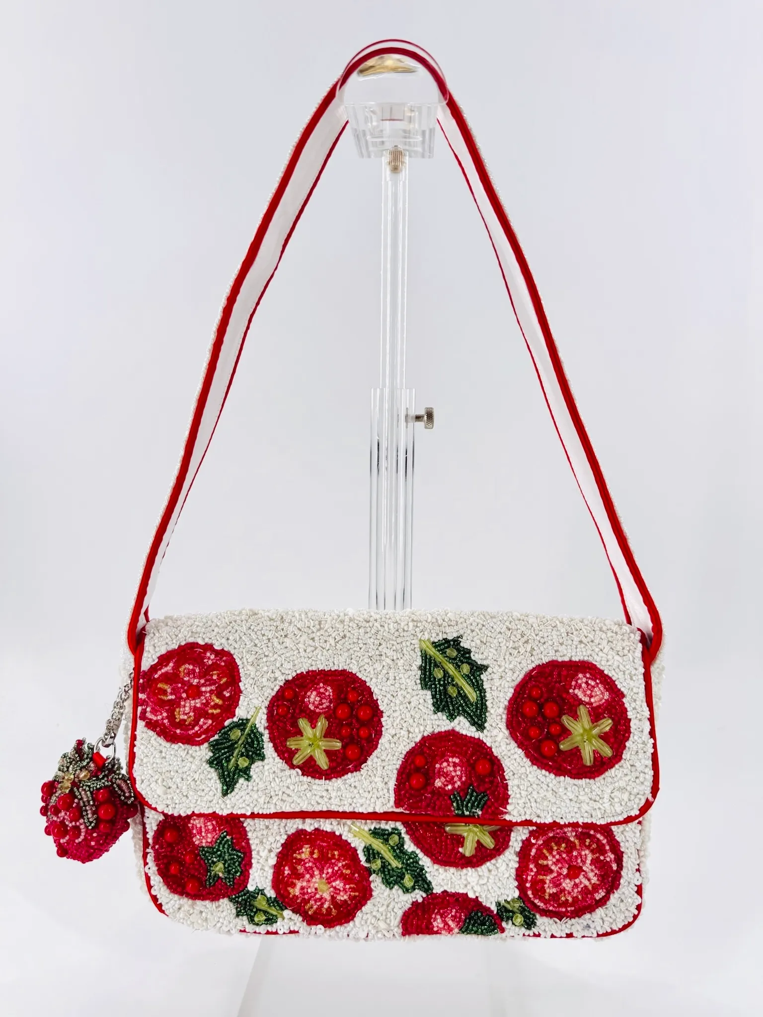 Tomato Beaded Bag