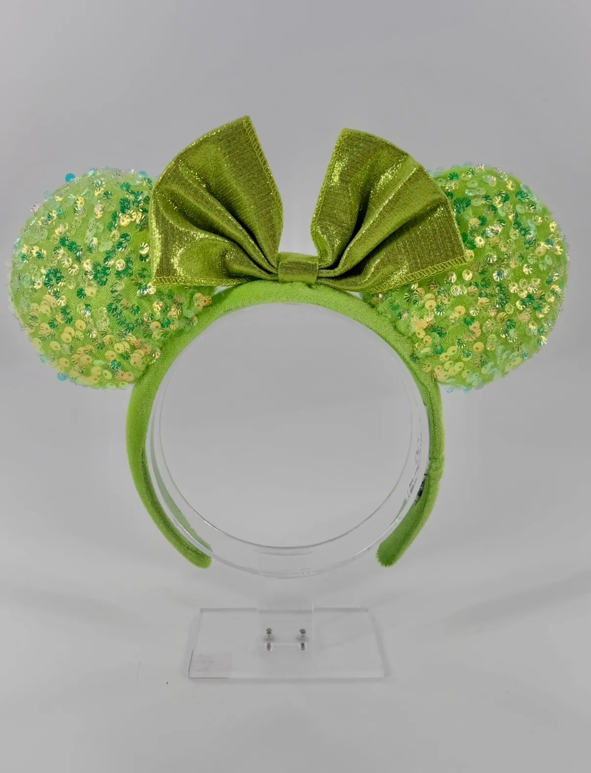 Disney Shanghai Parks Ears Headband Green Sequins