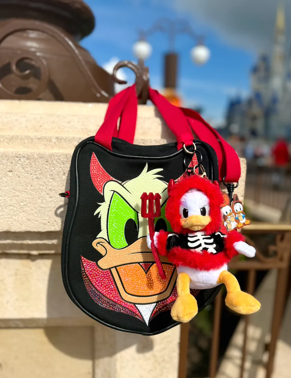 Donald Duck Halloween Plush Keychain