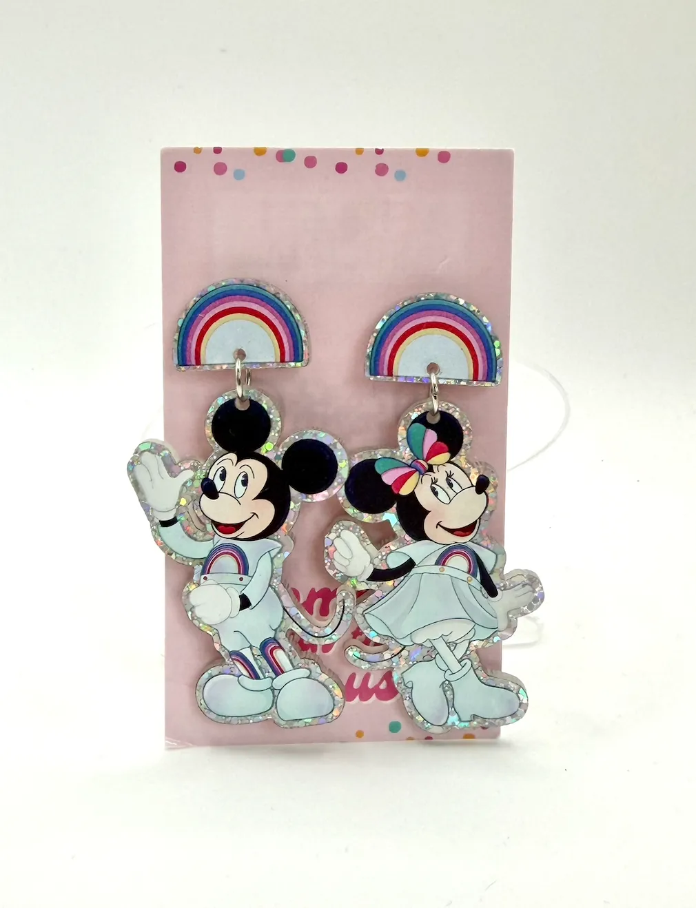 Retro EPCOT Minnie & Mickey Dangle Earrings - Mommin with the Mouse