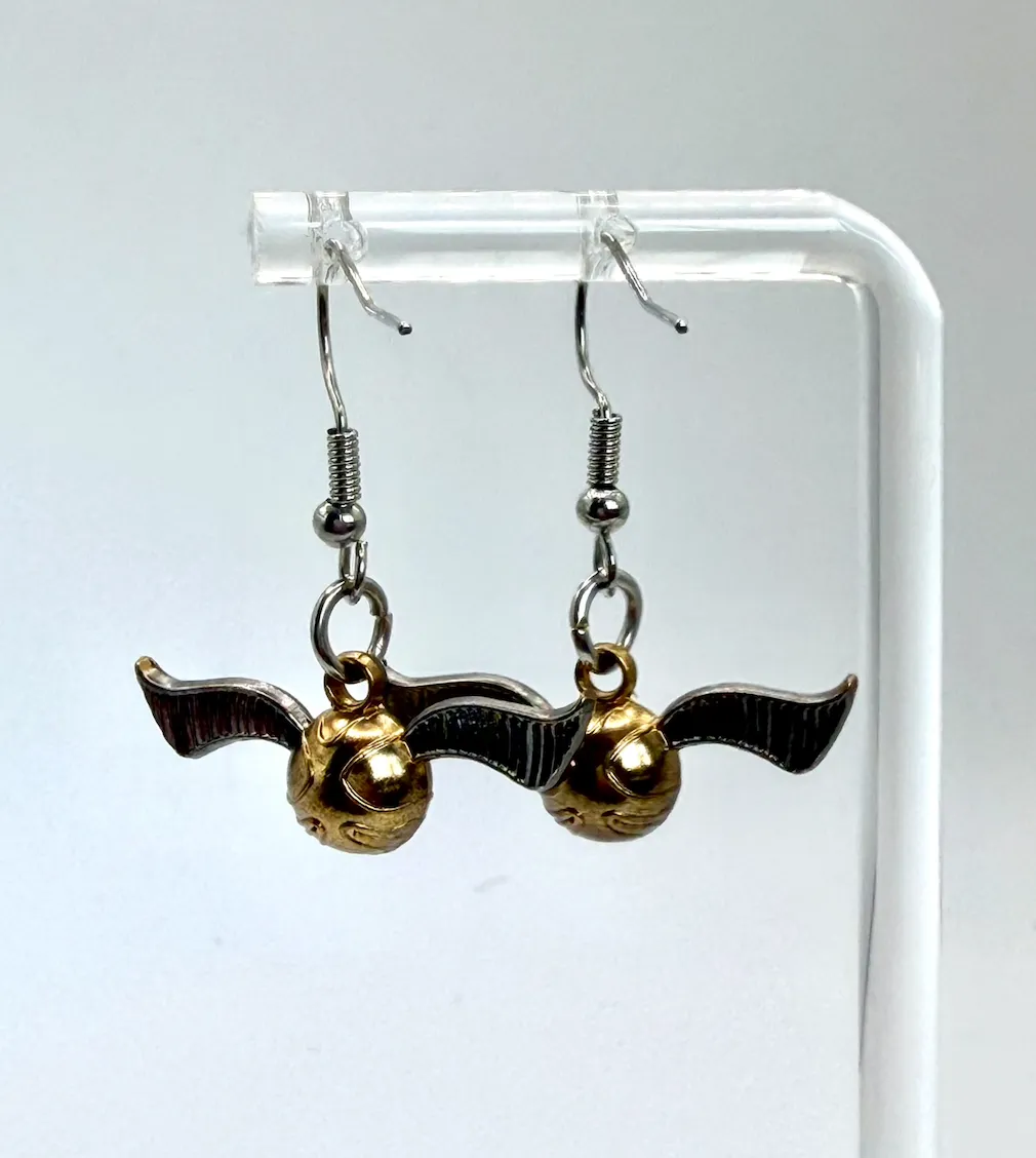Golden Snitch Dangle Earrings