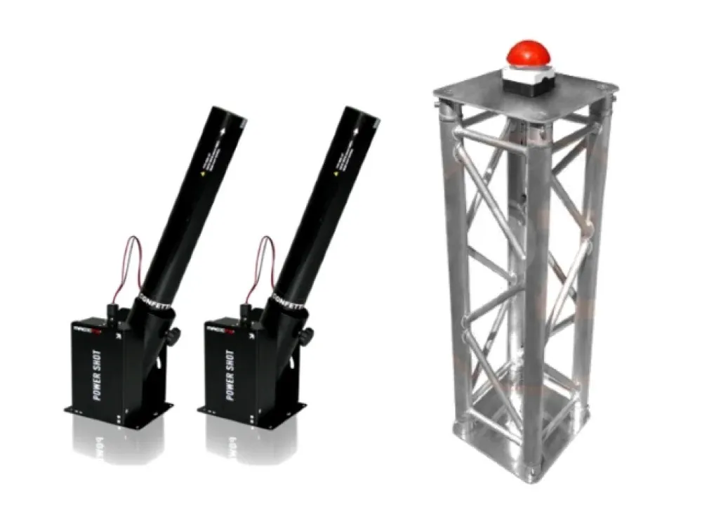 Gender reveal streamers shooter set Blauw