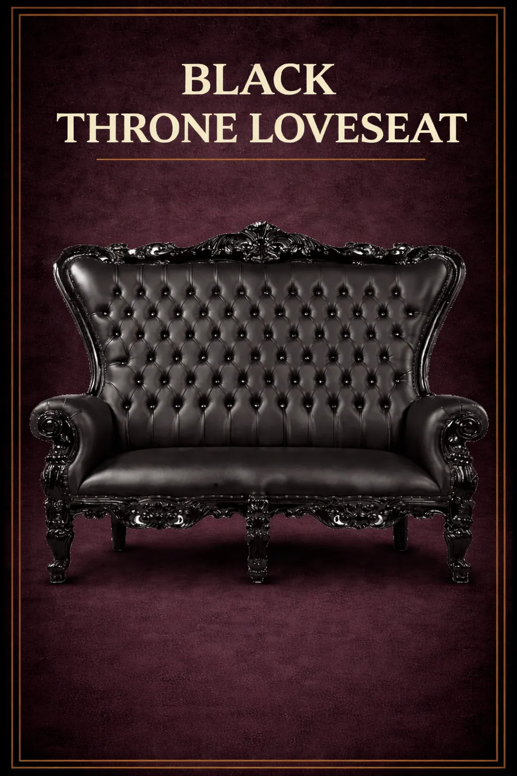 Black Throne Loveseat