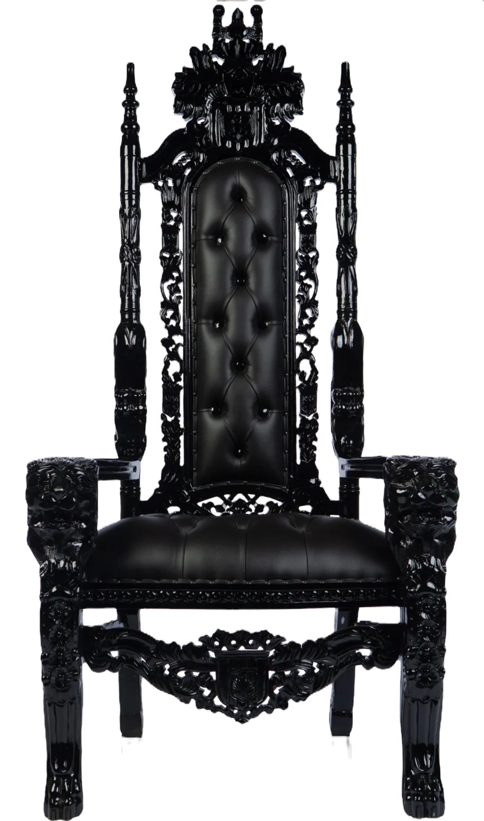 Black Lion Head Throne Chair