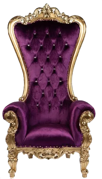 Purple & Gold Throne Chair