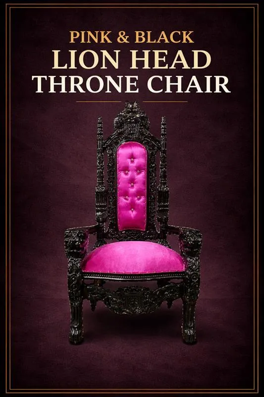 Pink & Black Throne Chair