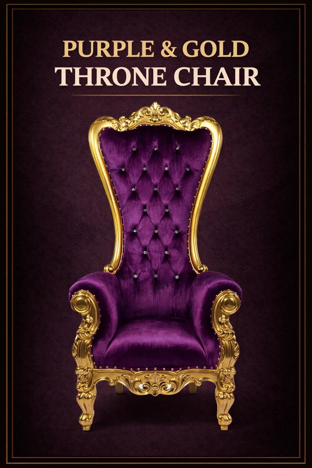 Purple & Gold Throne Chair