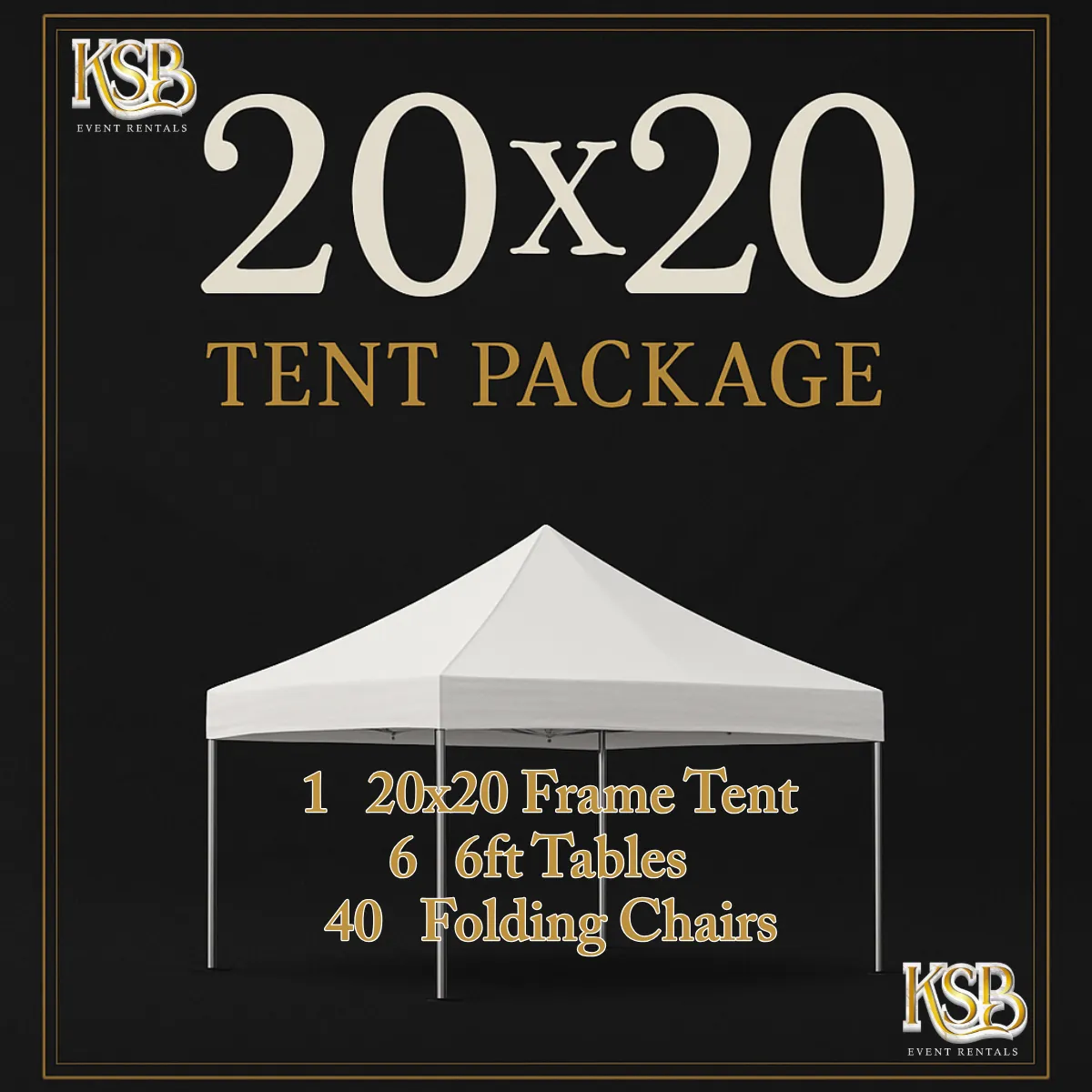20x20 Tent Package