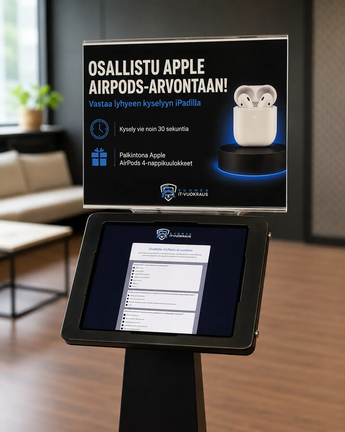 iPad kyselypalvelu tapahtumiin ja messuille