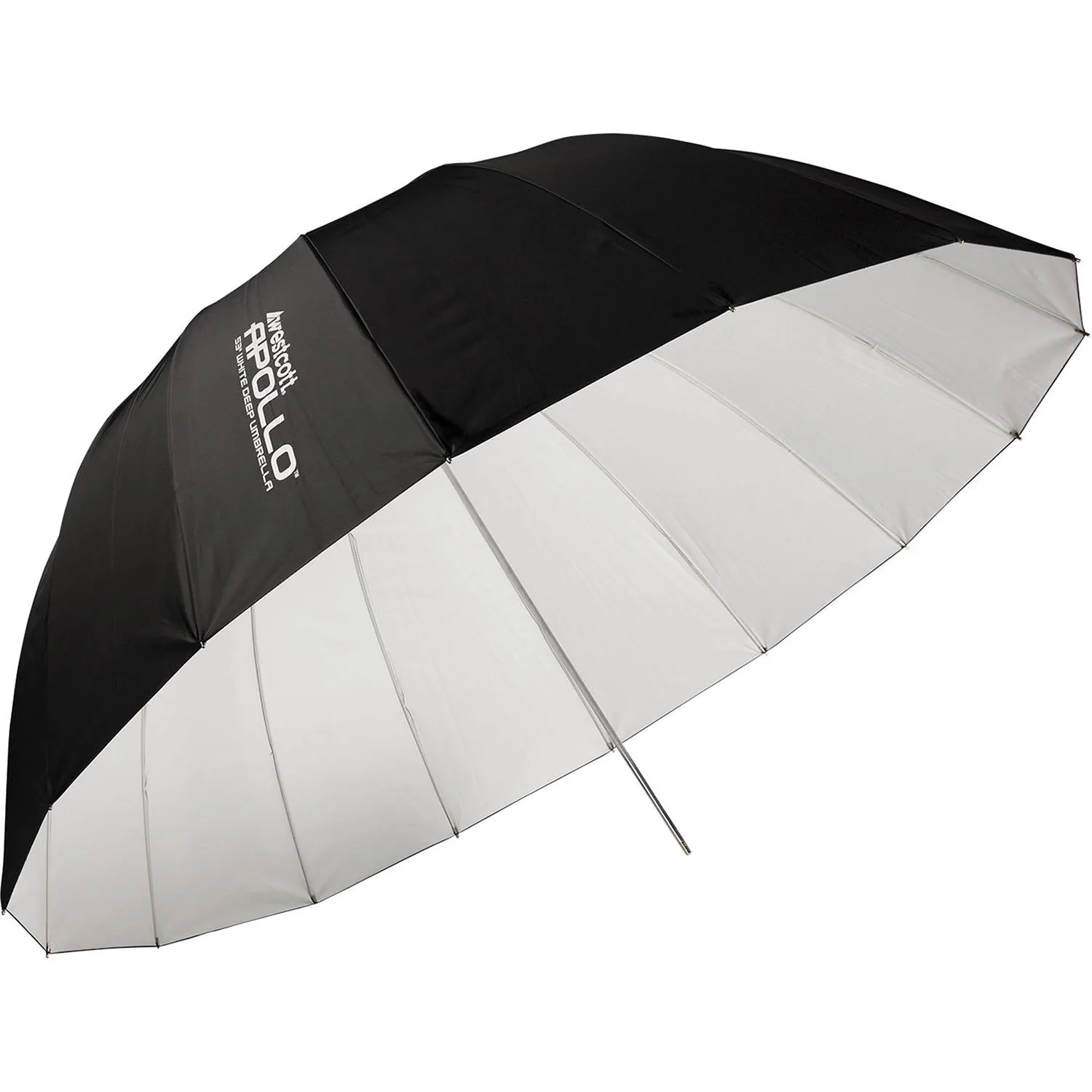 Westcott Apollo Deep Umbrella (White, 53") w/sock
