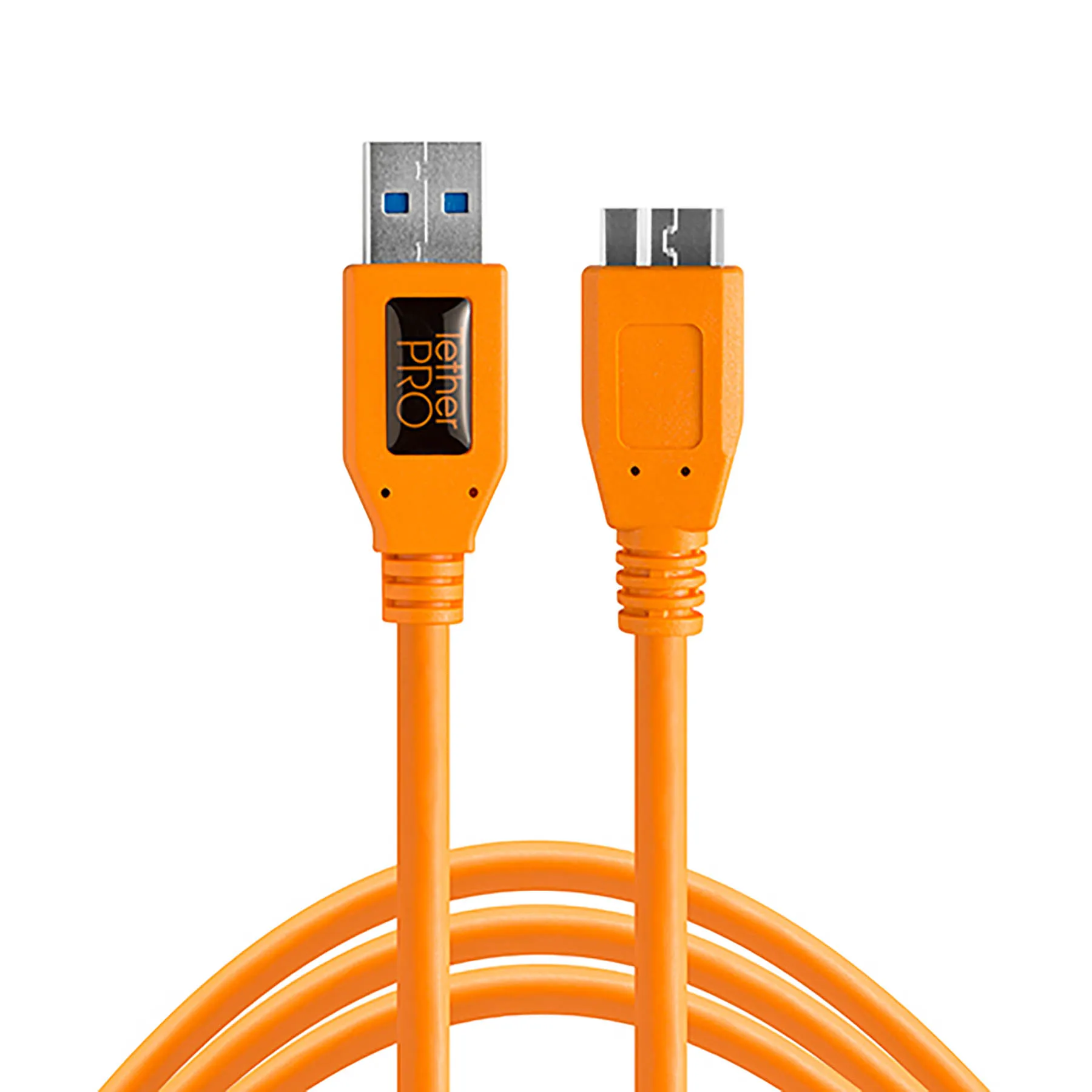Tether Tools TetherPro USB 3.0 Male Type-A to USB 3.0 Micro-B Cable - 15 ft, Orange