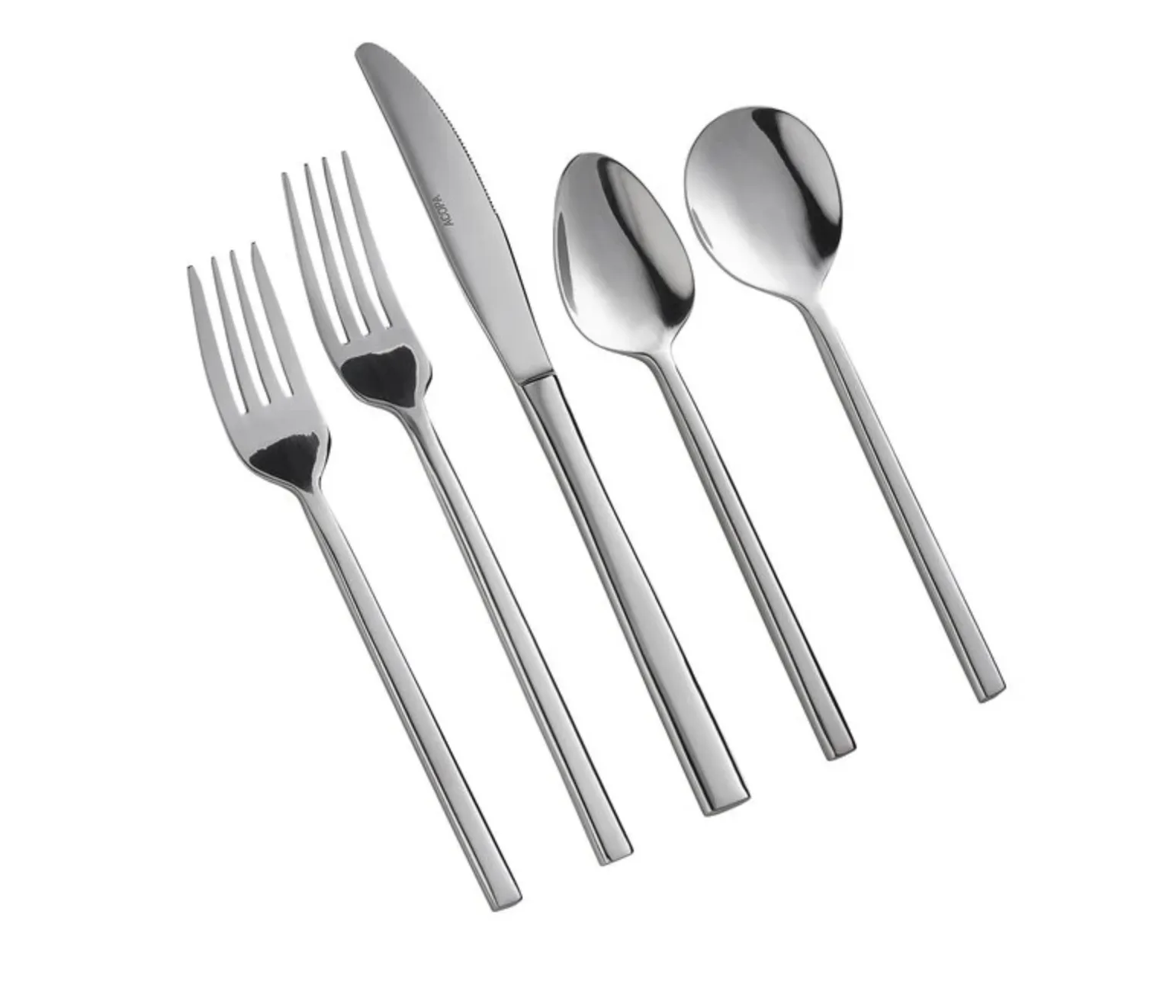 Brushed Silver Flatware.