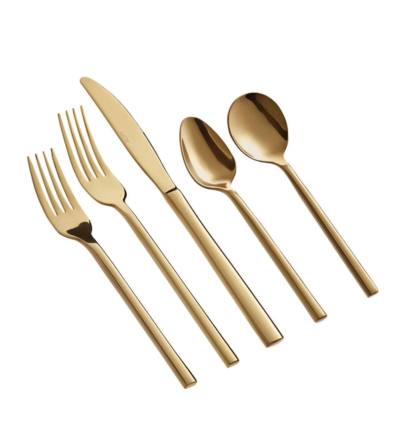 Brushed Gold Flatware.
