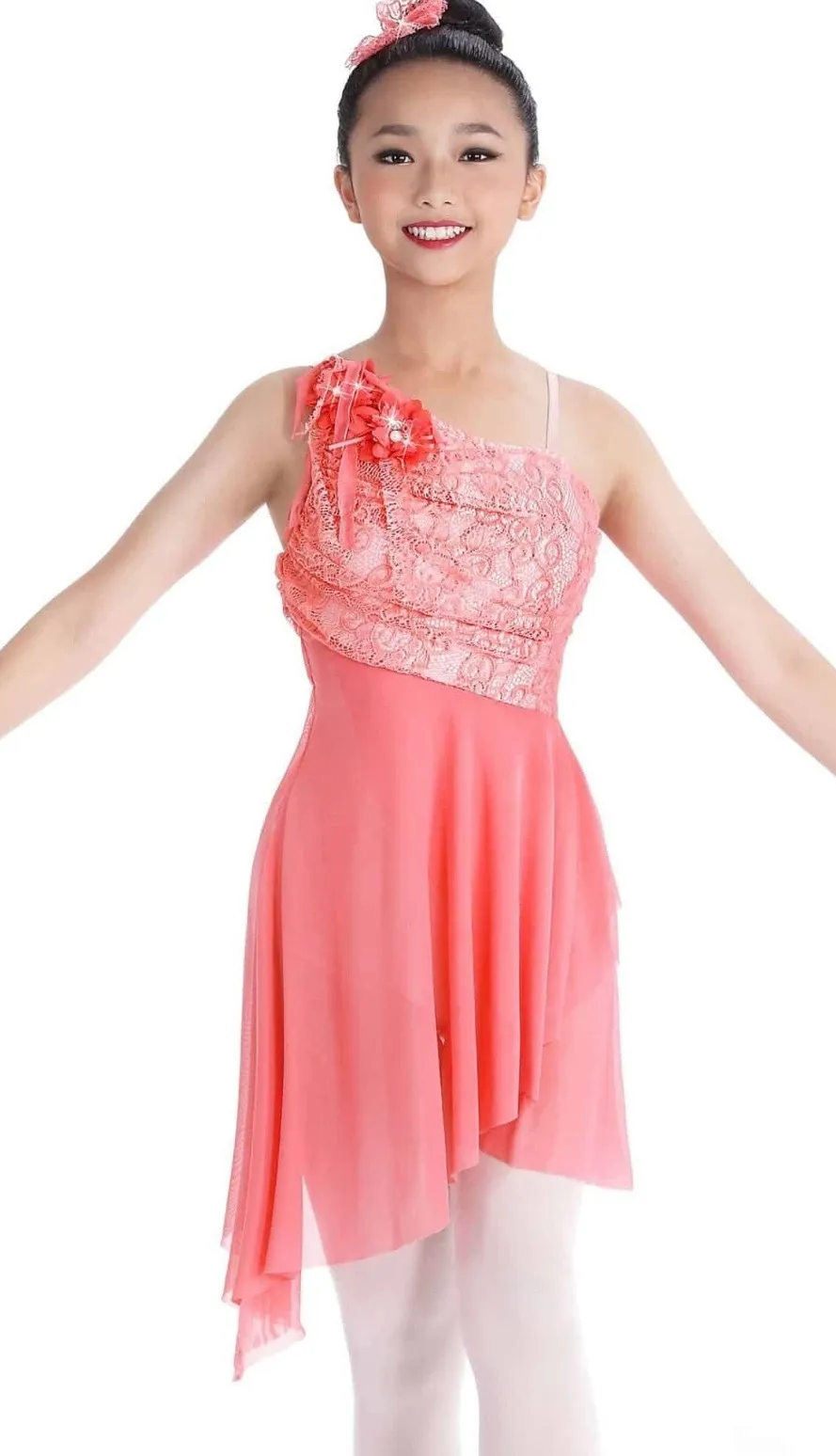 Coral Dress with flower