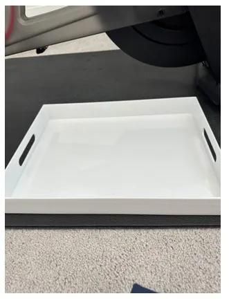 White serving tray