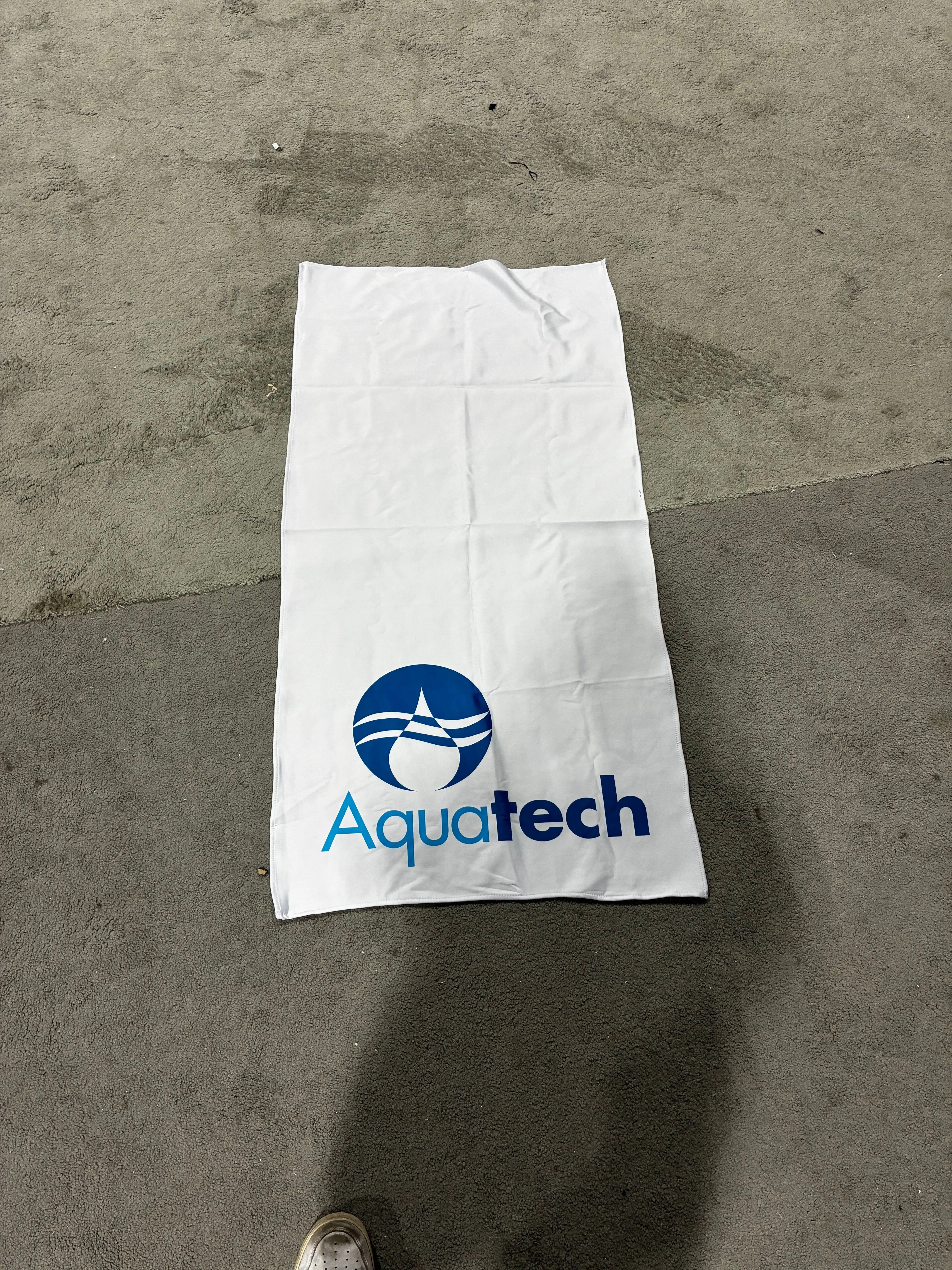 Aquatech white table runner