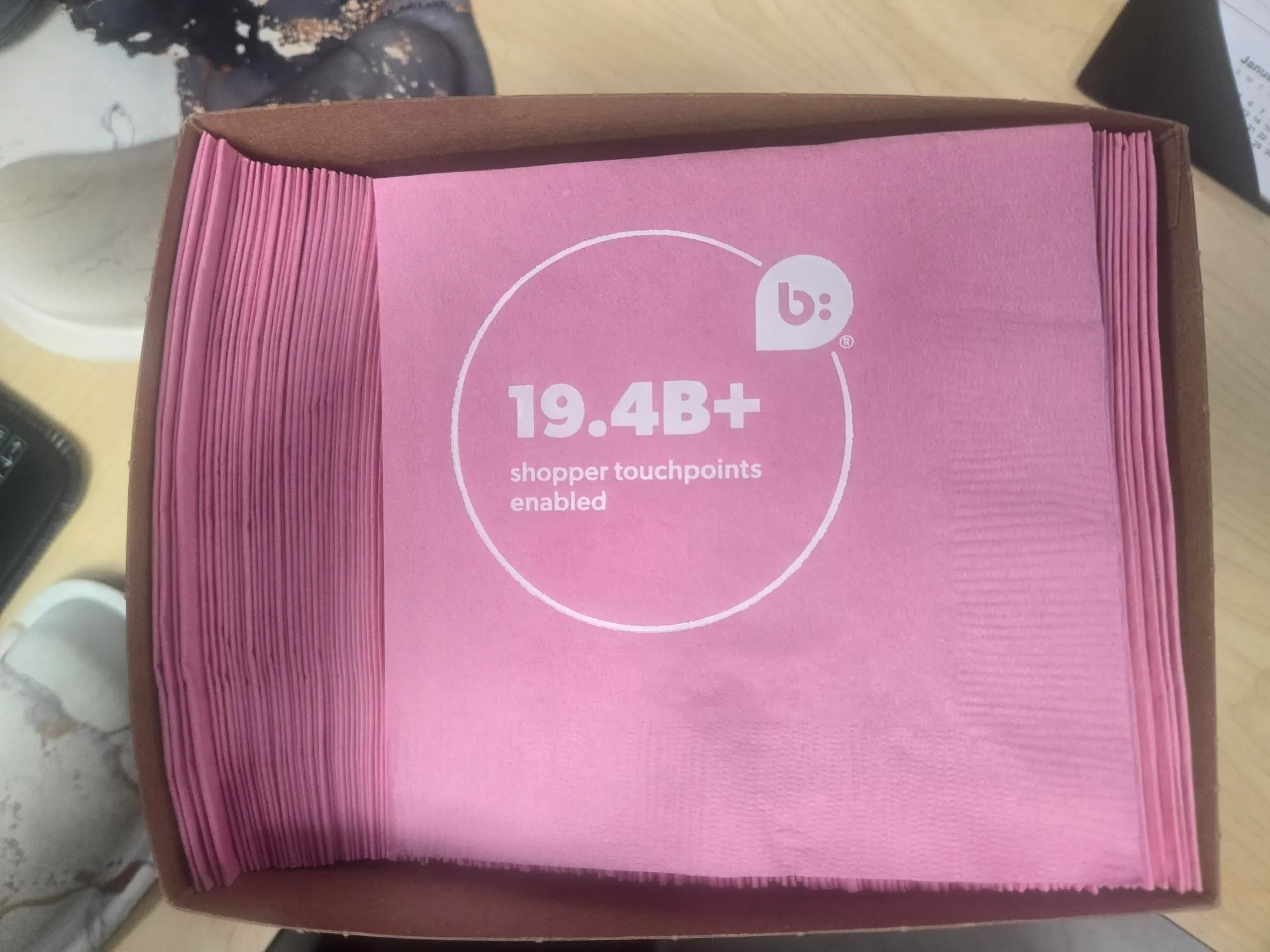 BV Pink Napkins (Box)