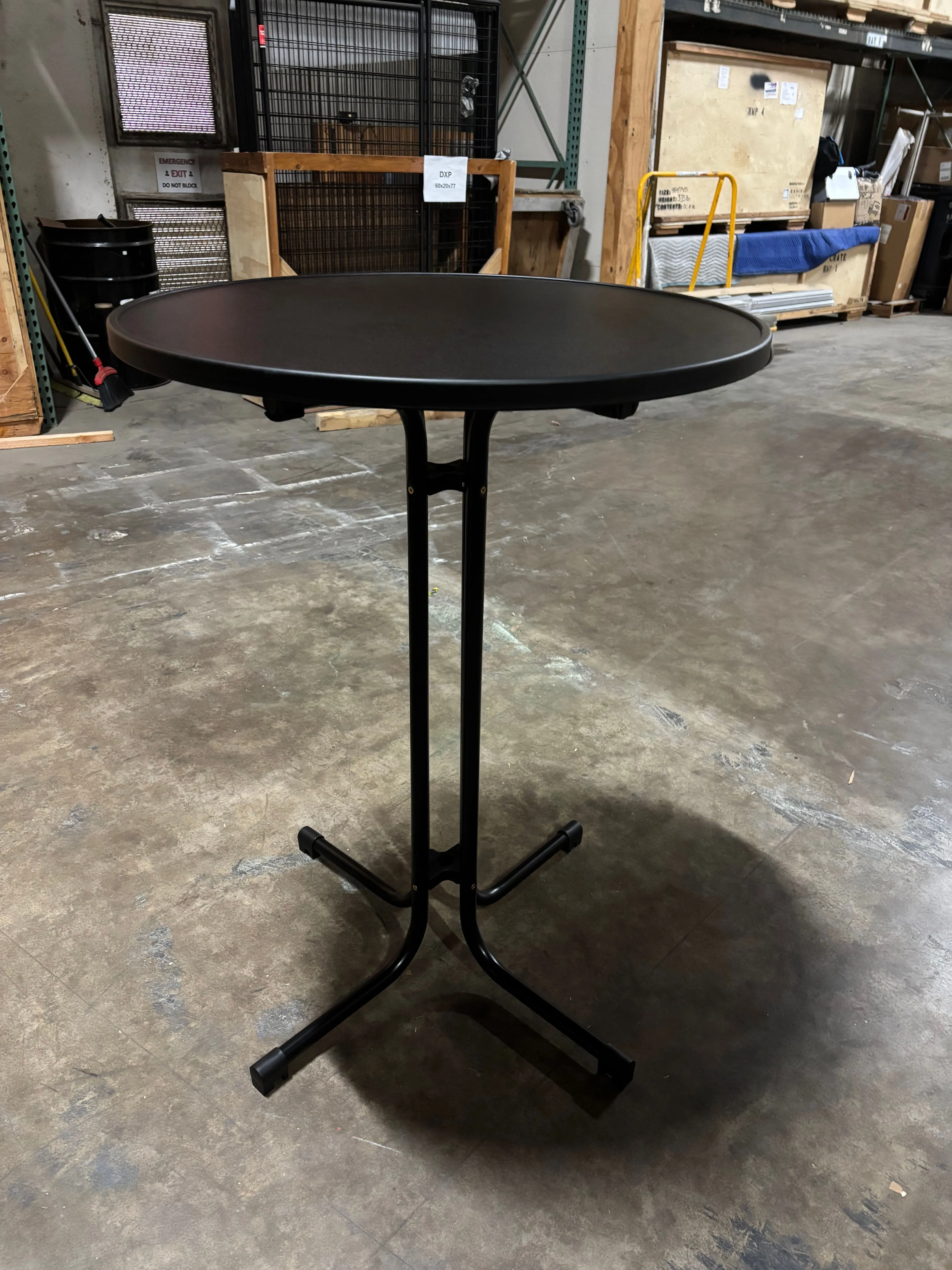 High top black table