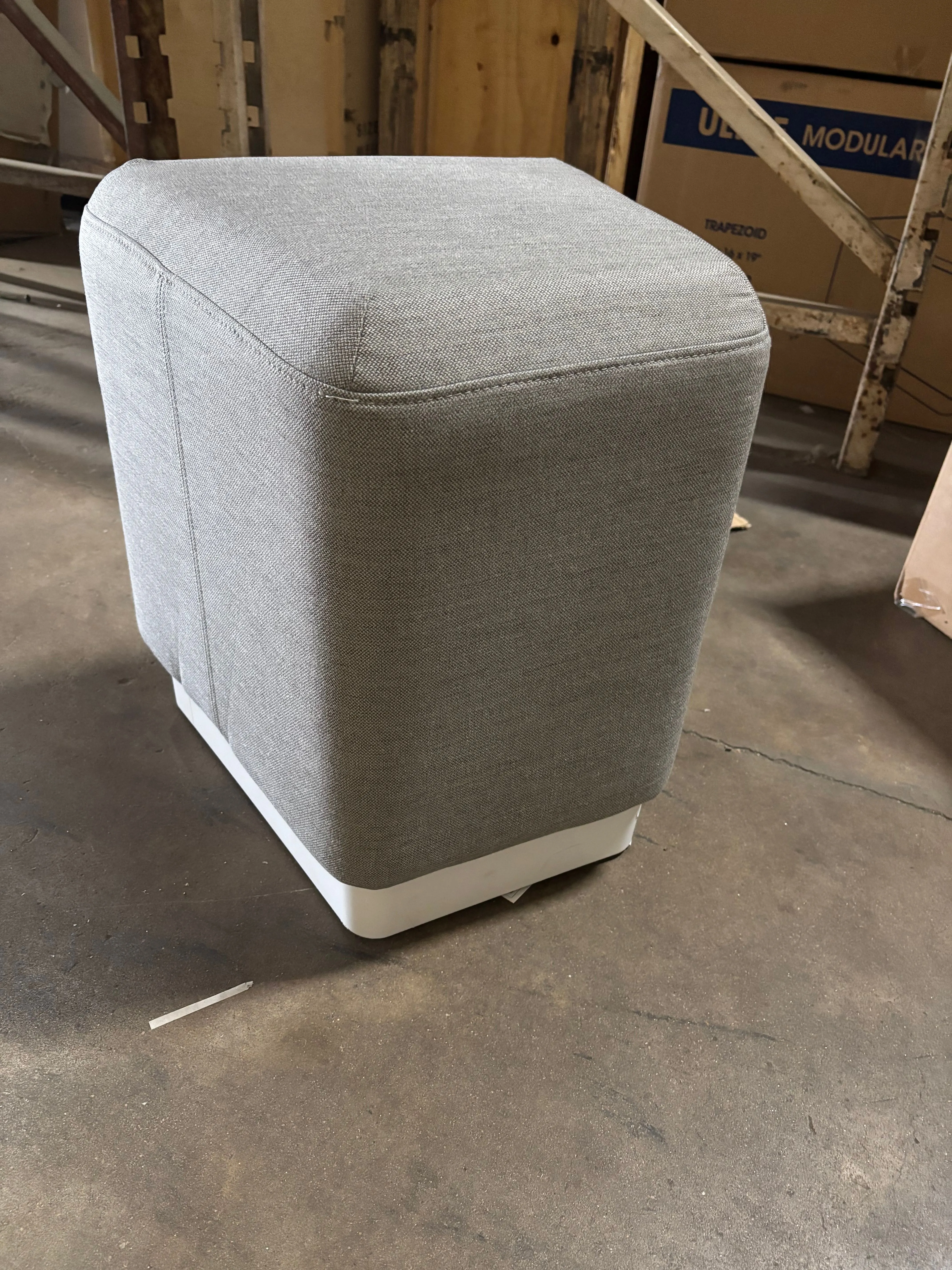 small grey stool