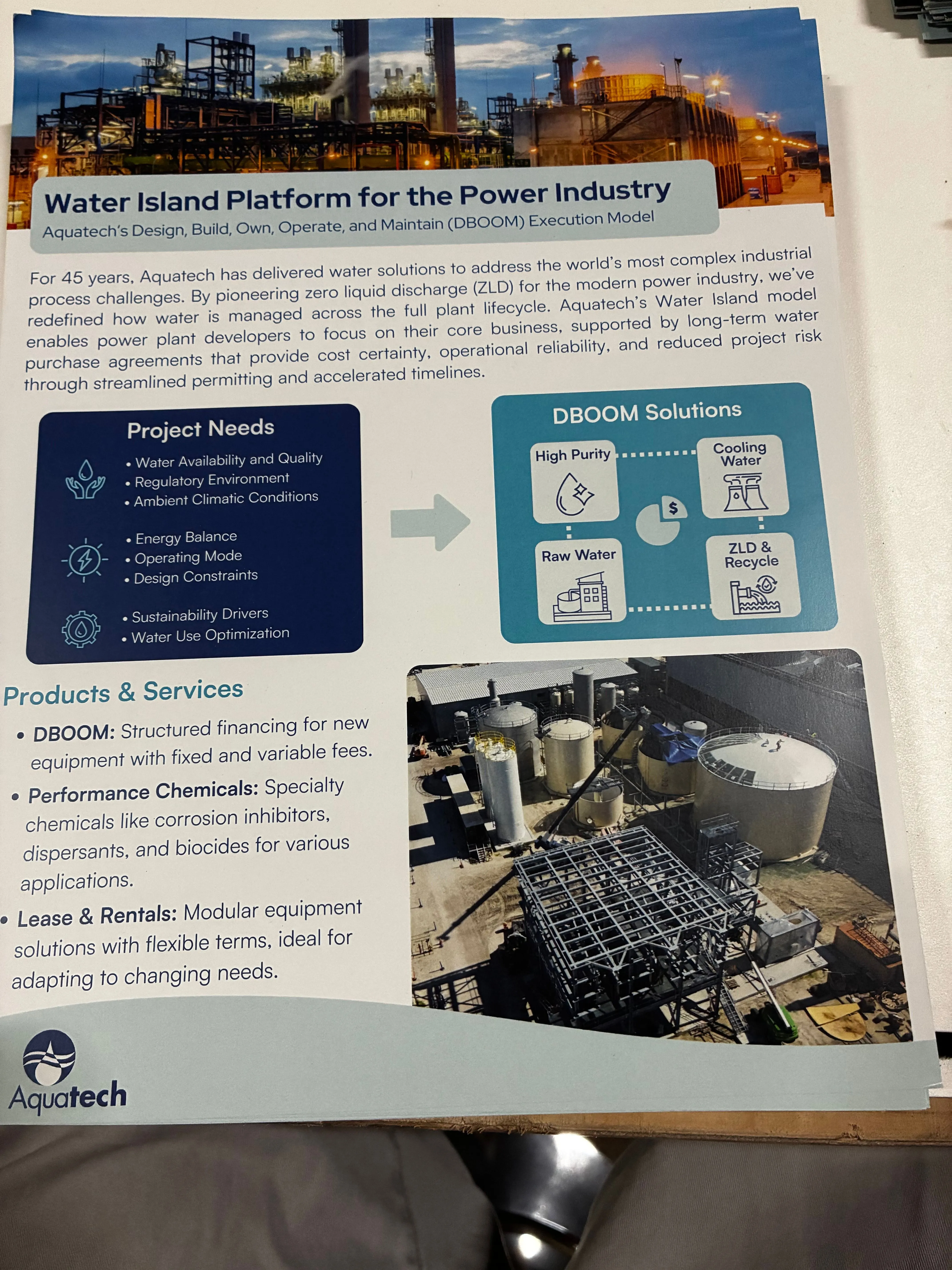 Water Island platform for the power industry