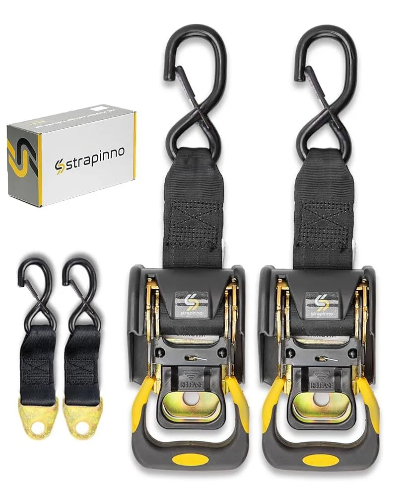 HD 3k lb Ratchet Straps (Set of 4)