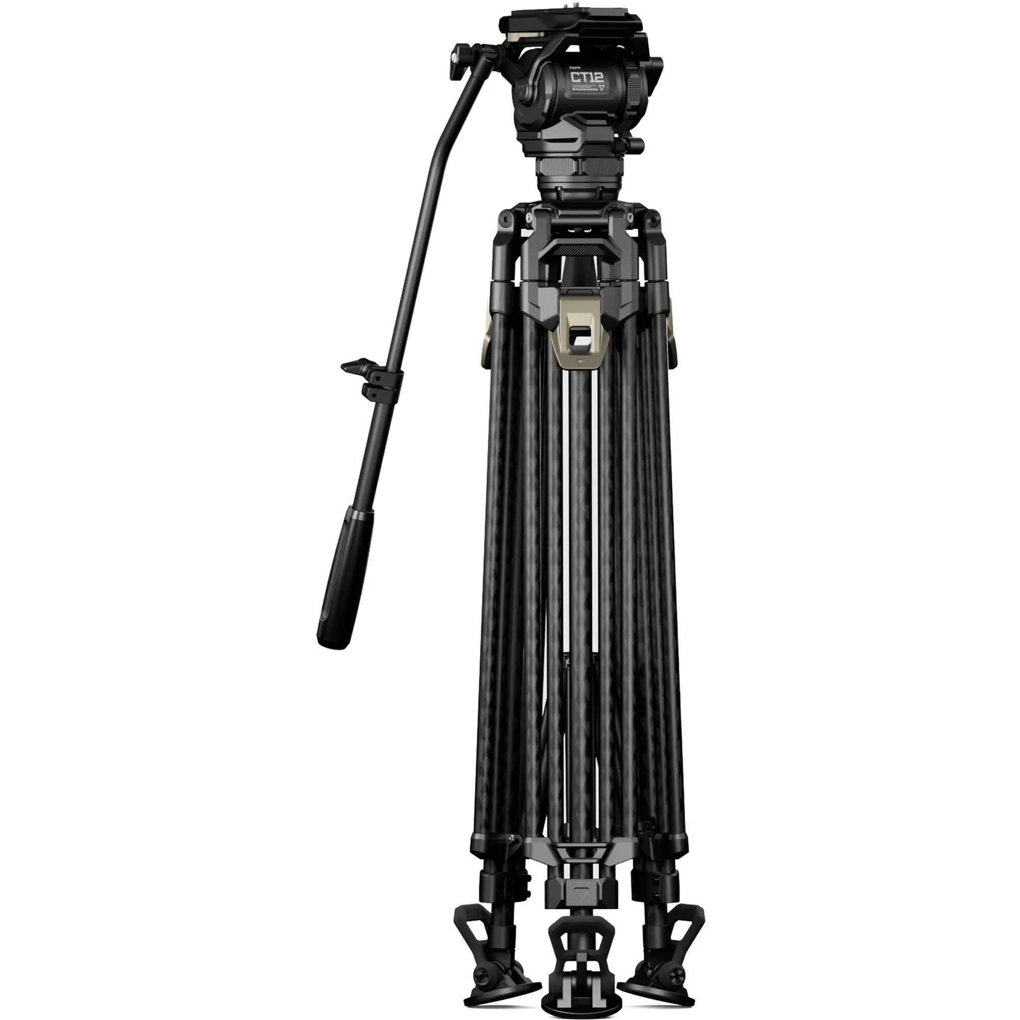 Tilta CT12 75mm Cine Fluid Head With 2-Stage One-Touch Carbon Fiber Tripod