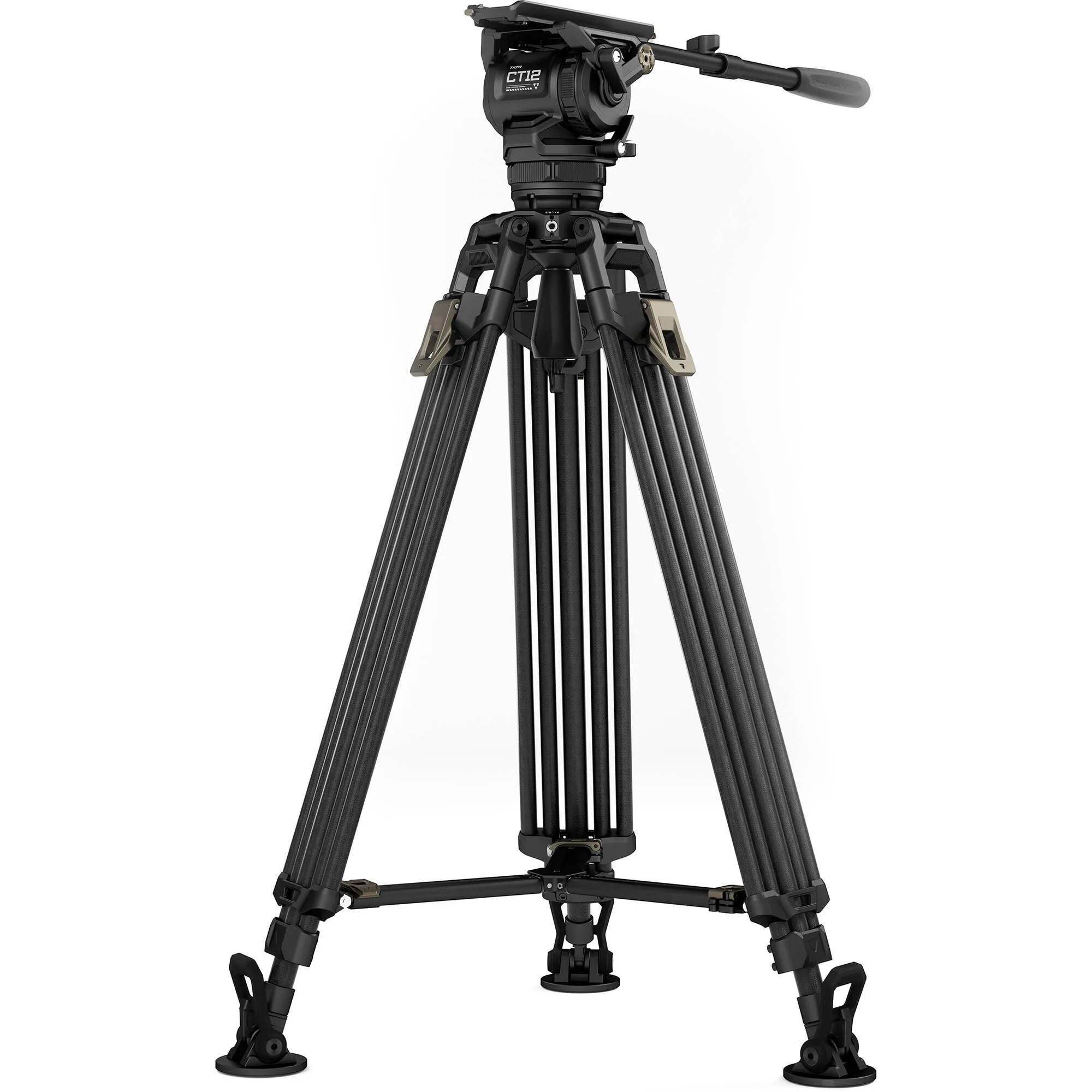 Tilta CT12 75mm Cine Fluid Head With 2-Stage One-Touch Carbon Fiber Tripod