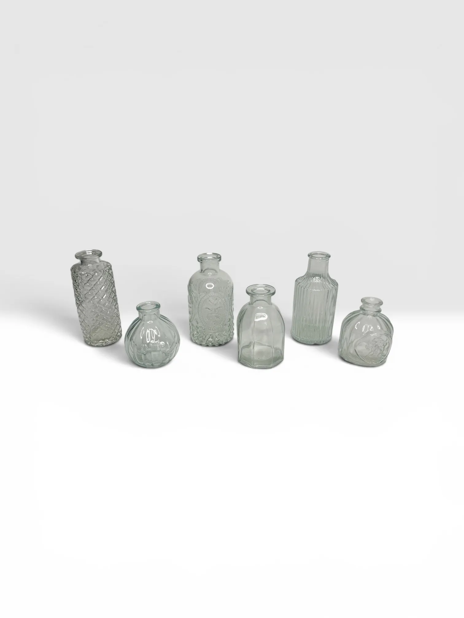 Clear Mixed Vintage Bud Vase