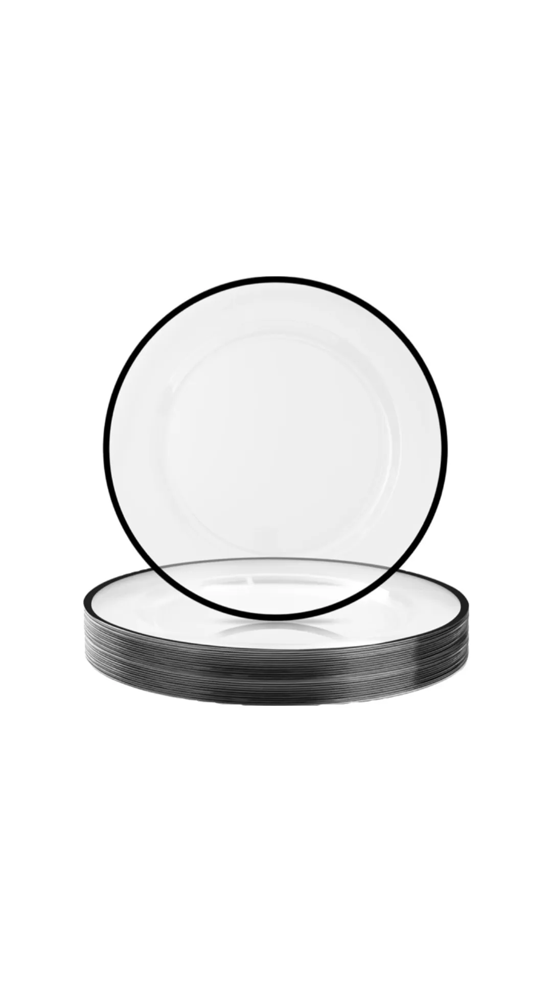 Charger Plate With Black Rim 