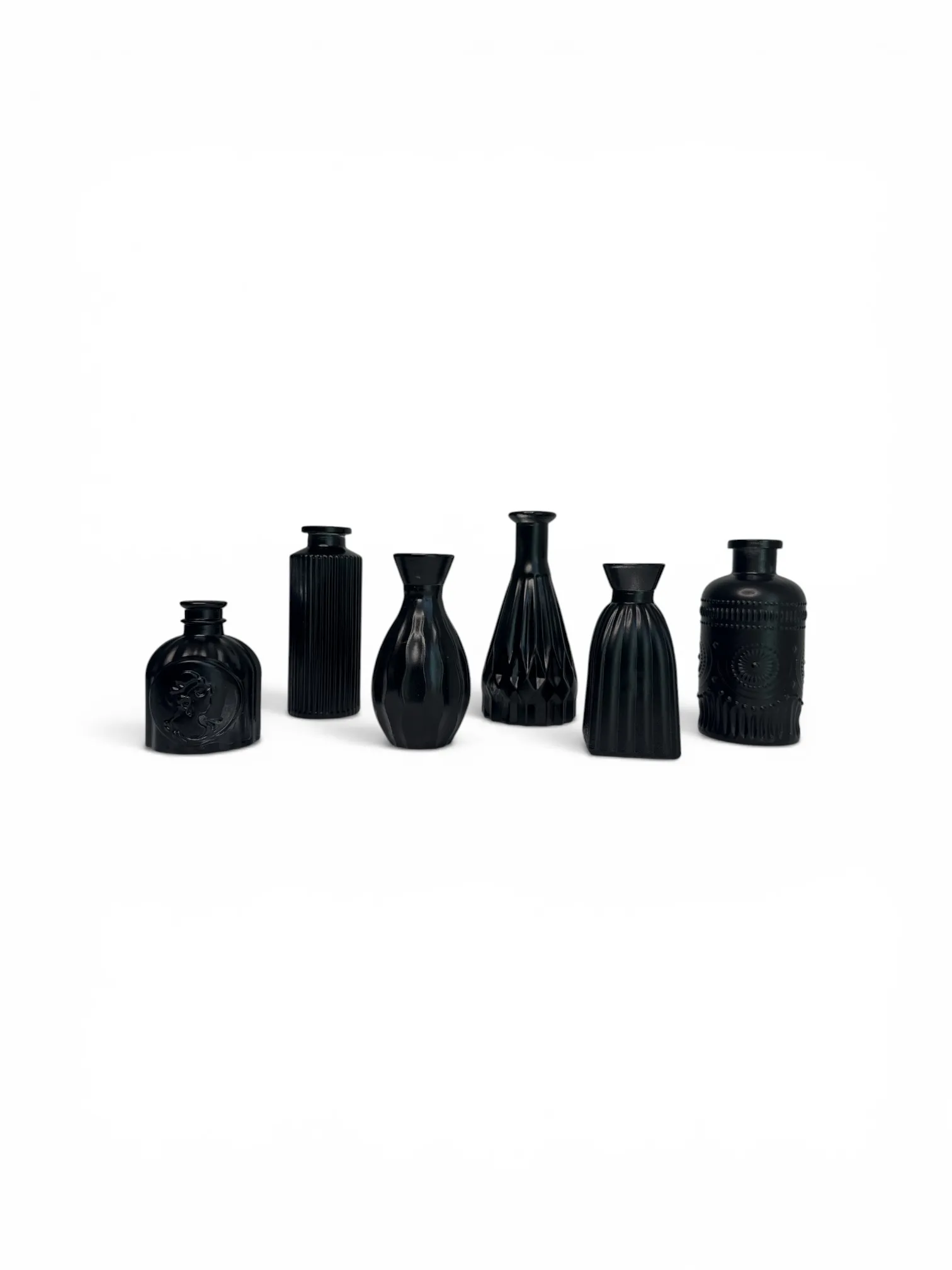 Black Mixed Vintage Bud Vase