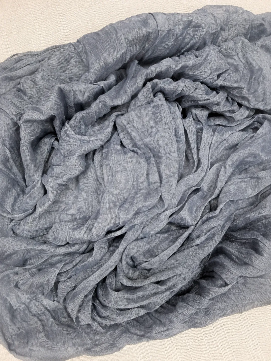 Dusty Blue Cheesecloth Table Runner