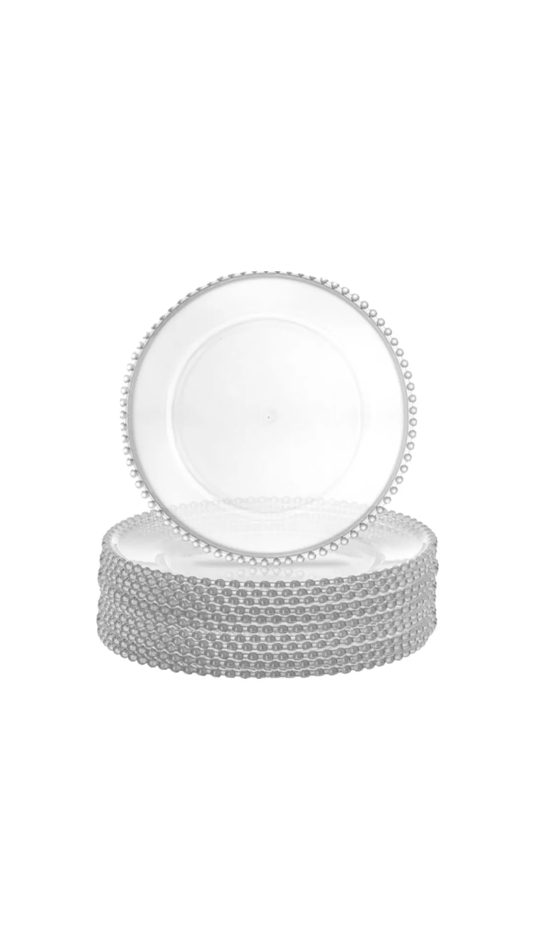 Charger Plates With Bead Rims 