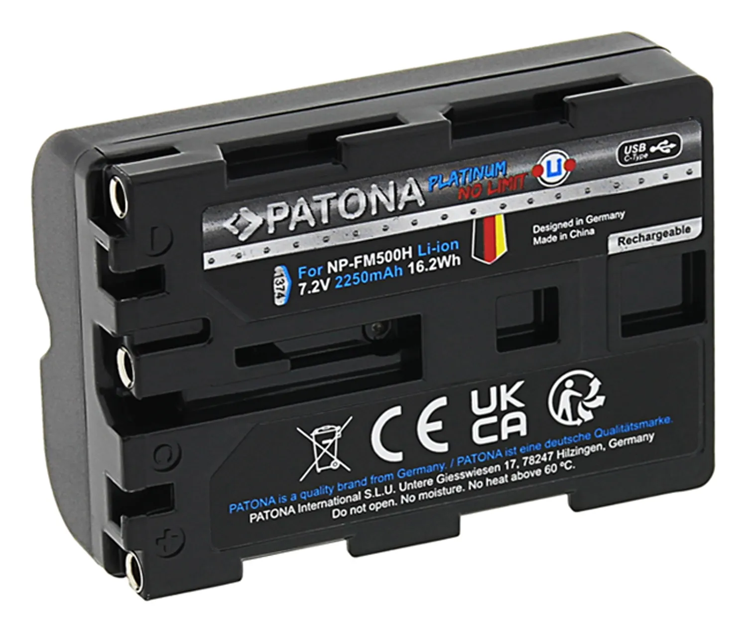 PATONA NP-FM500H PLATINUM akkumulátor (USB-C) (2.250mAh) (for Sony)