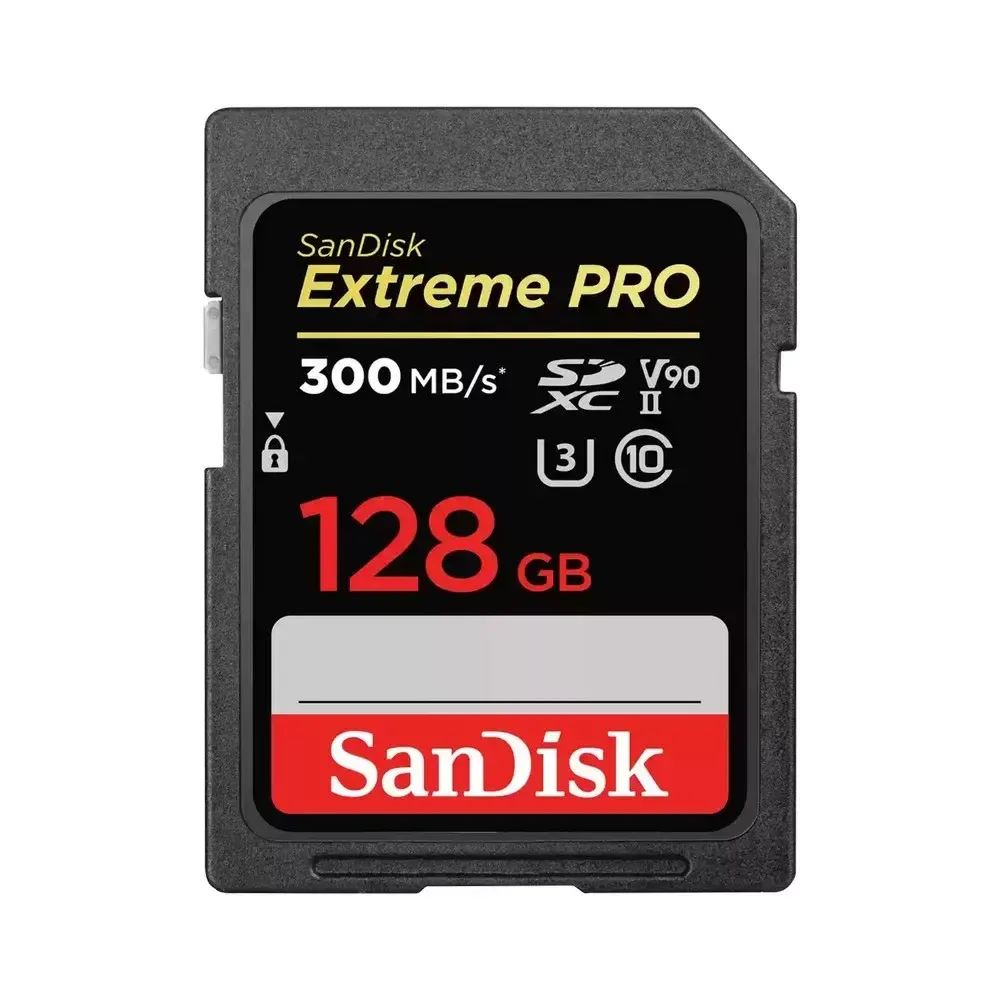 SanDisk Extreme® PRO® SDXC™ 128GB memóriakártya (8K) (UHS-II) (U3) (V90) (300MB/s)