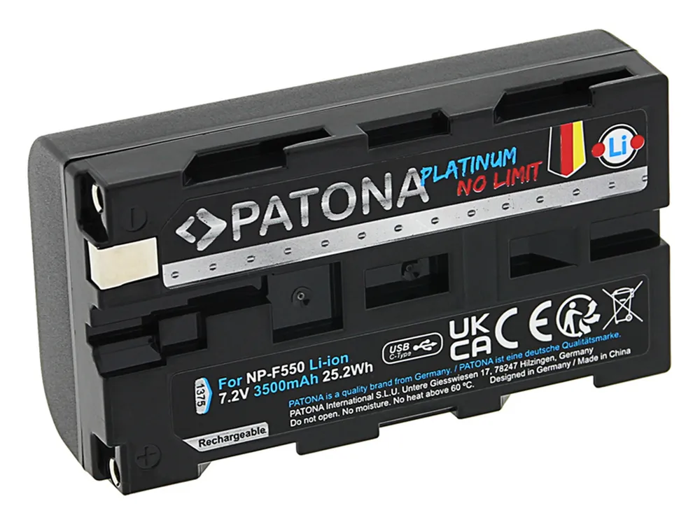 Patona NP-F550 akkumulátor (3.500mAh) (USB-C)