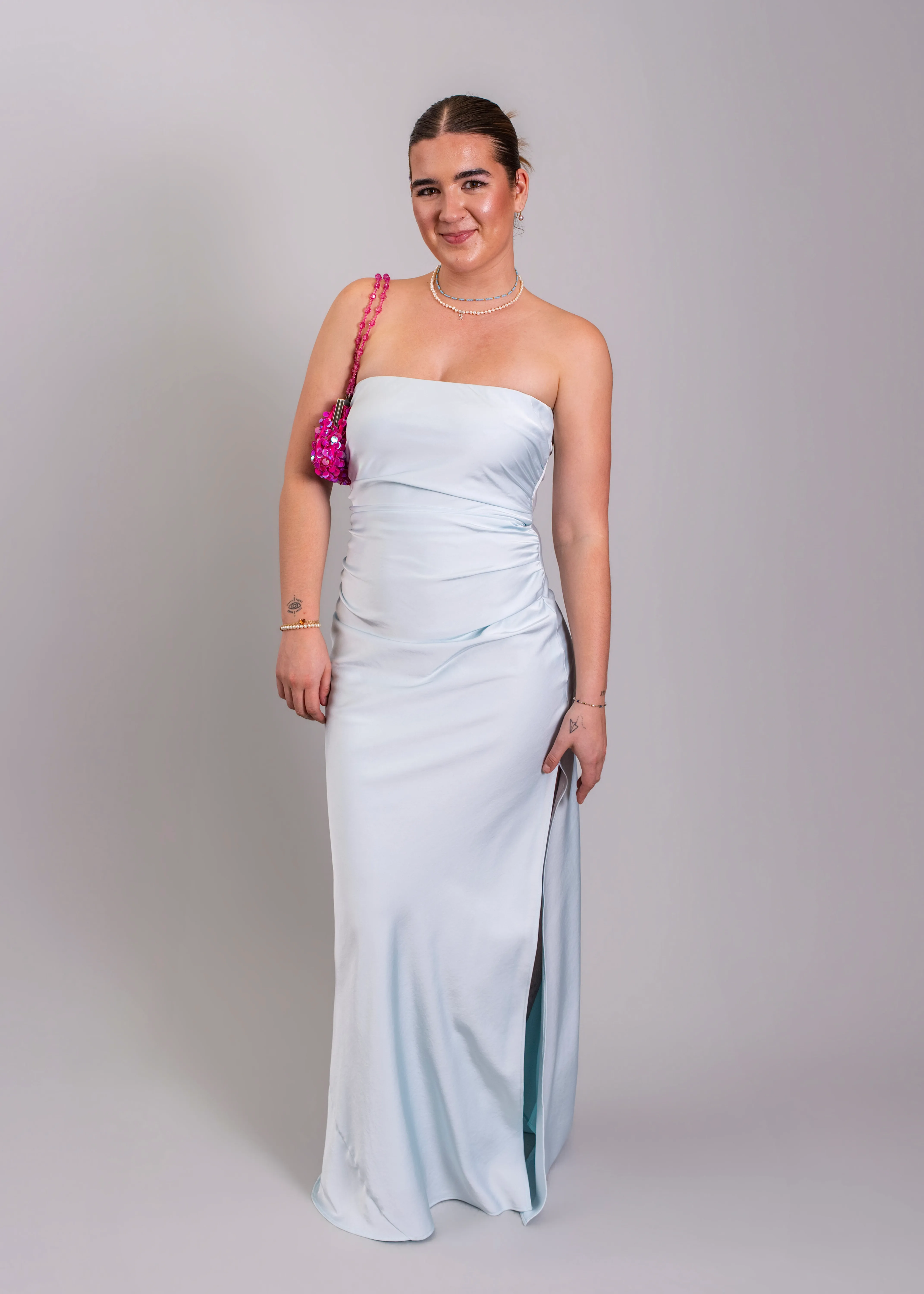 BEC AND BRIDGE - Eternity strapless maxi dress in arctic blue 