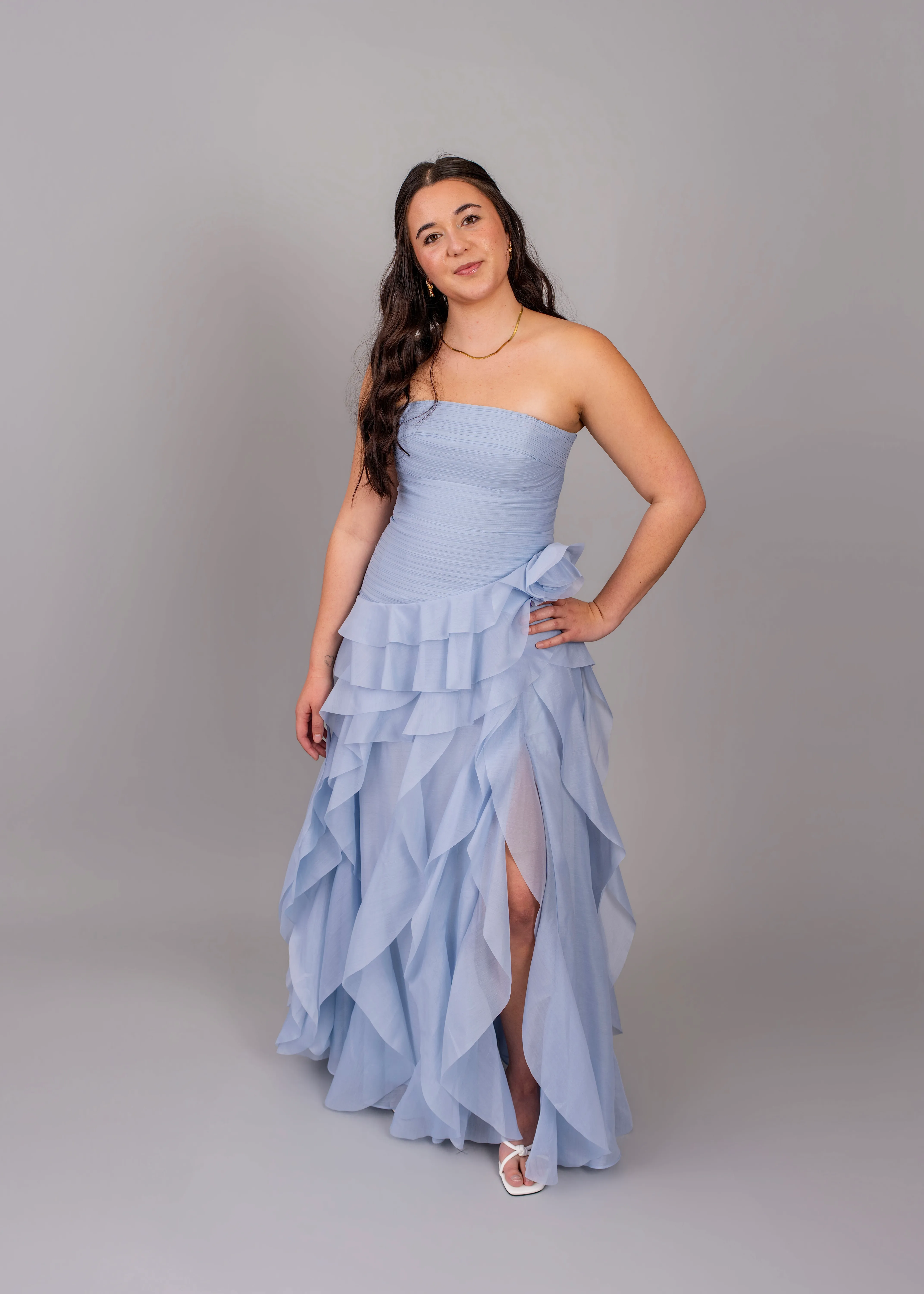 AJE - Canyon gown in cloud blue 