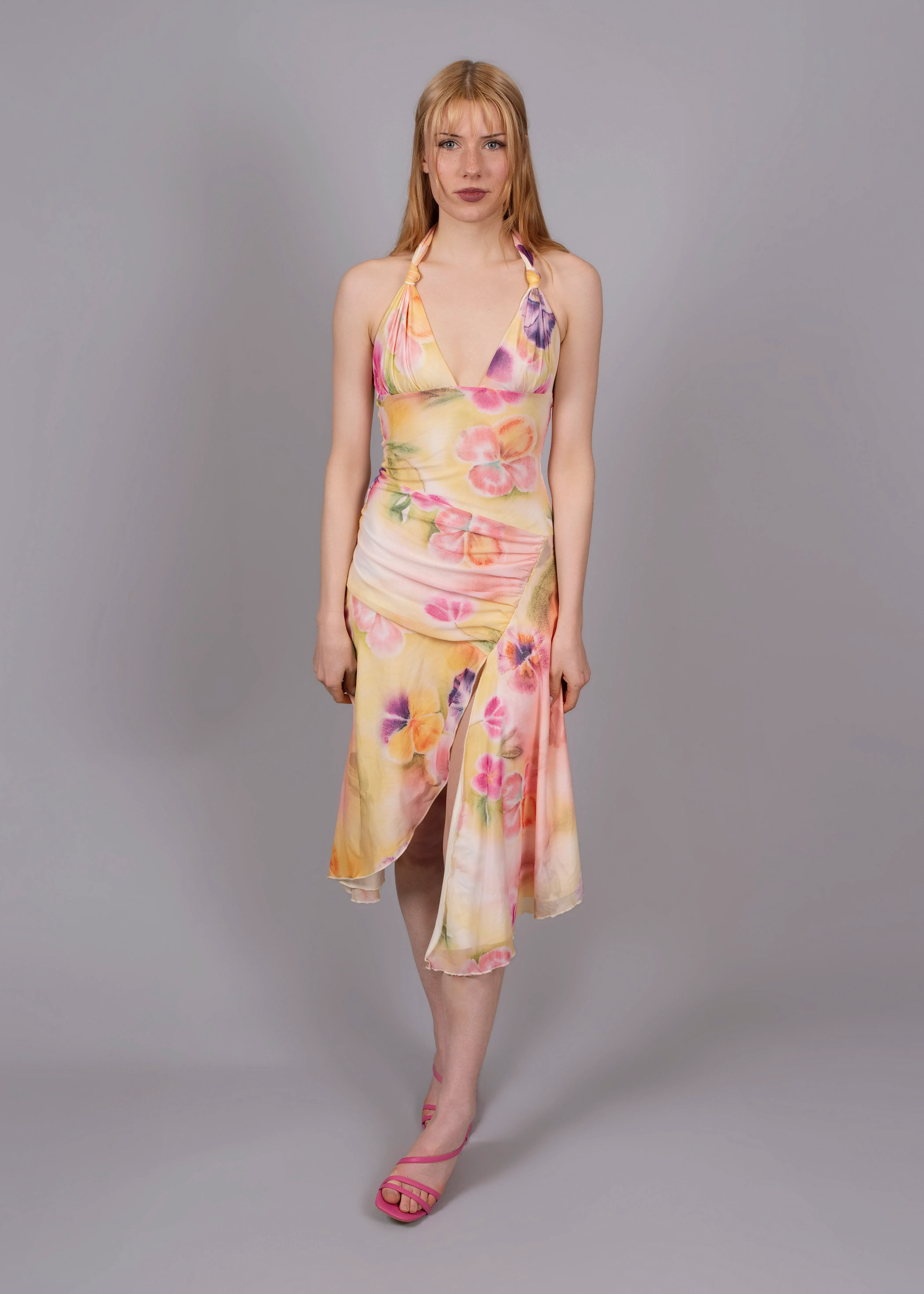 PEPPER MAYO - Kayce midi dress in sunburst floral