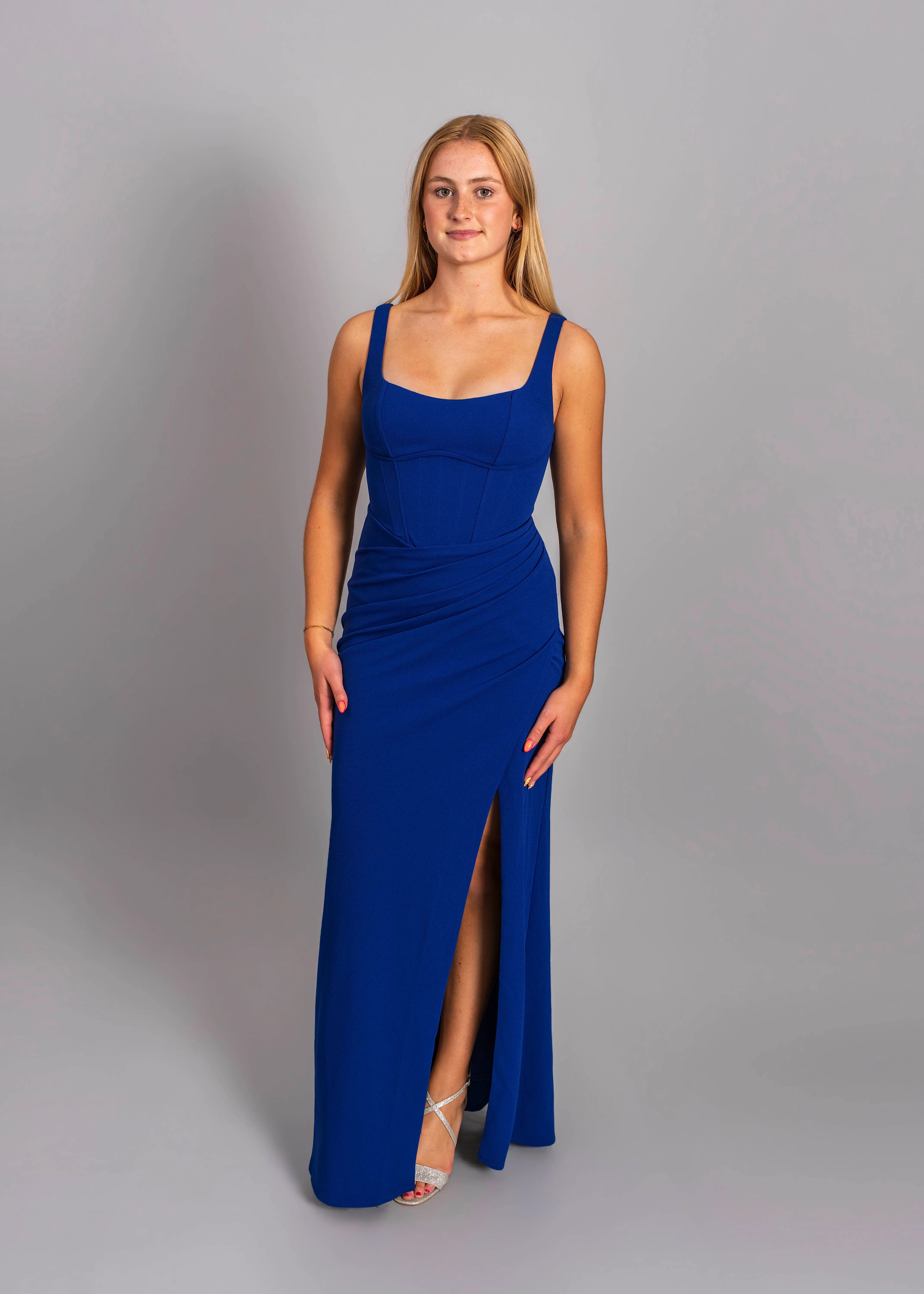 CATHERINE FERRARO - Elena gown in cobalt blue