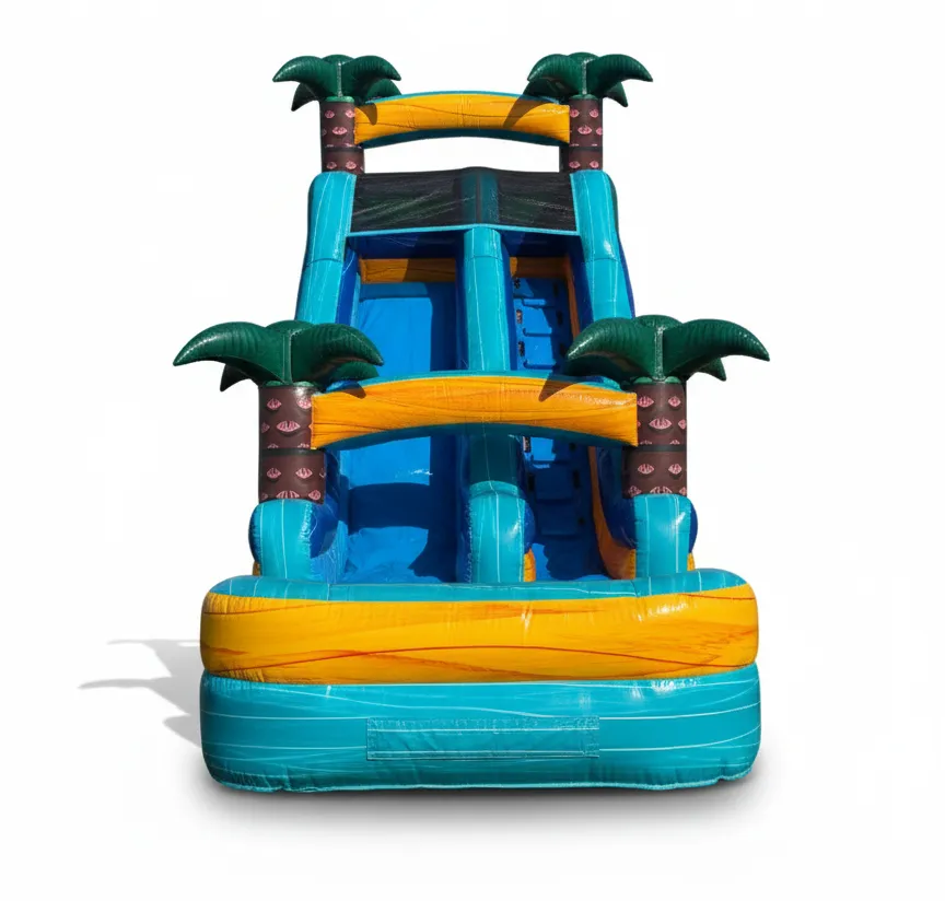 Double Drop Tropical Water Slide