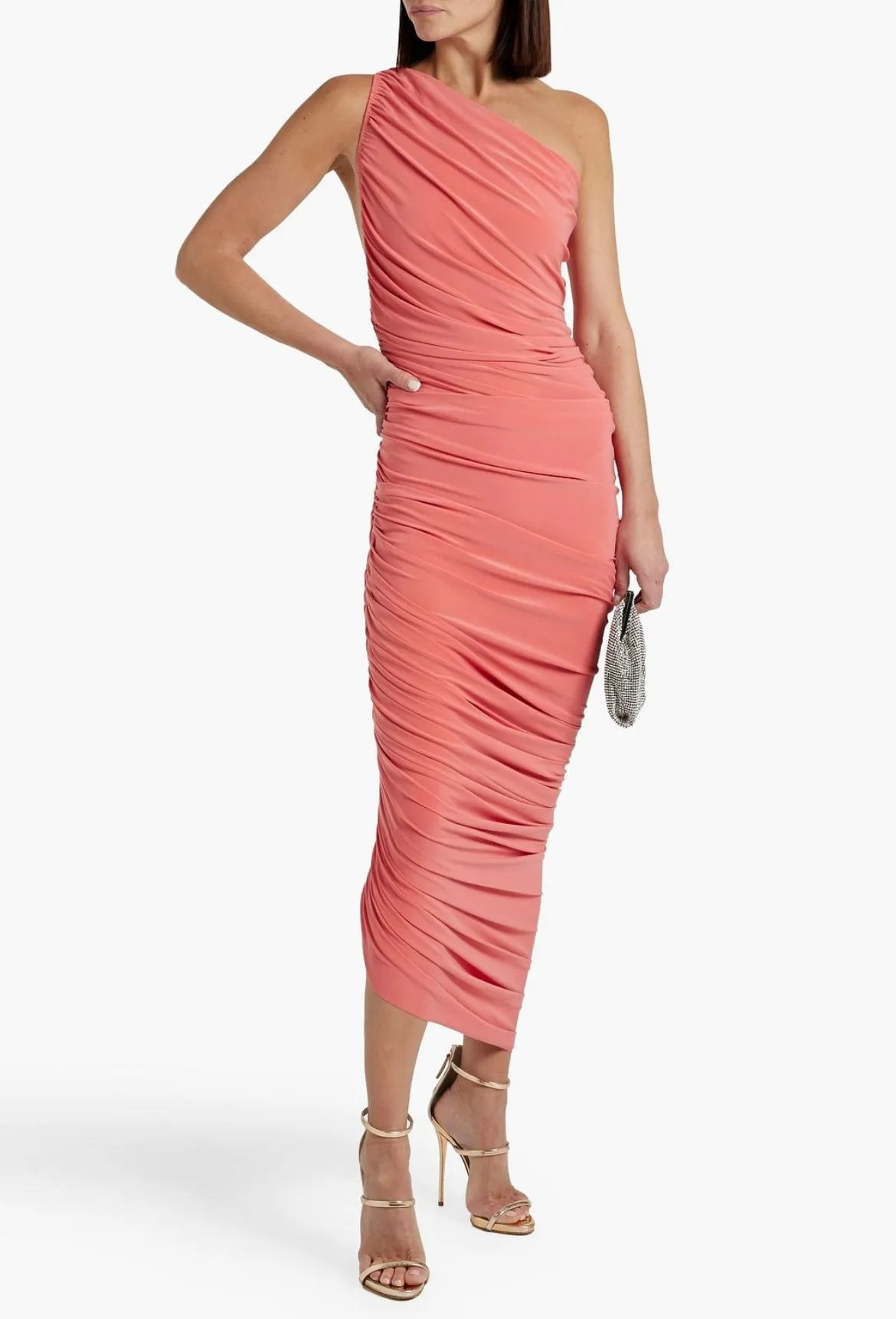 Norma Kamali Papaya Diana Gown