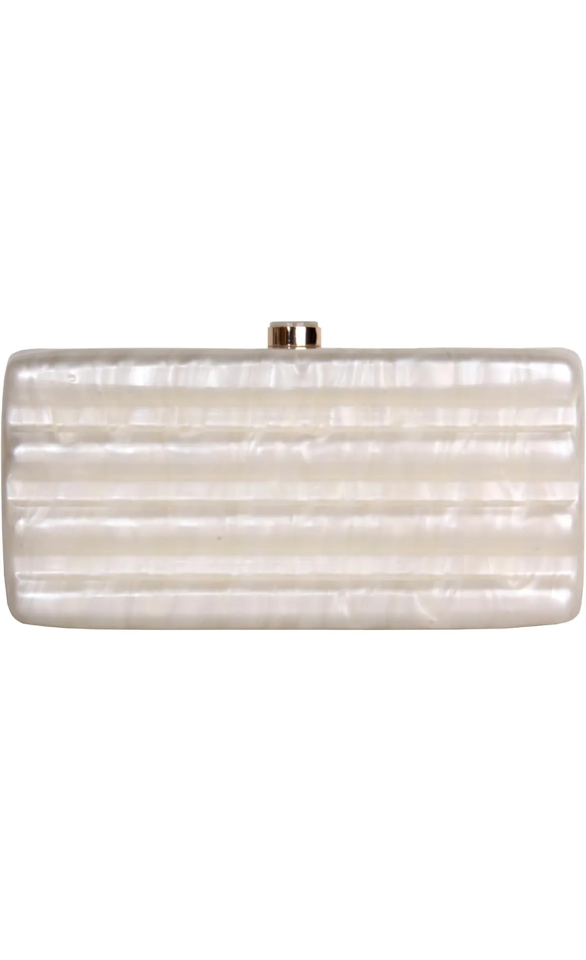 Off-White Marbled Acrylic Clutch