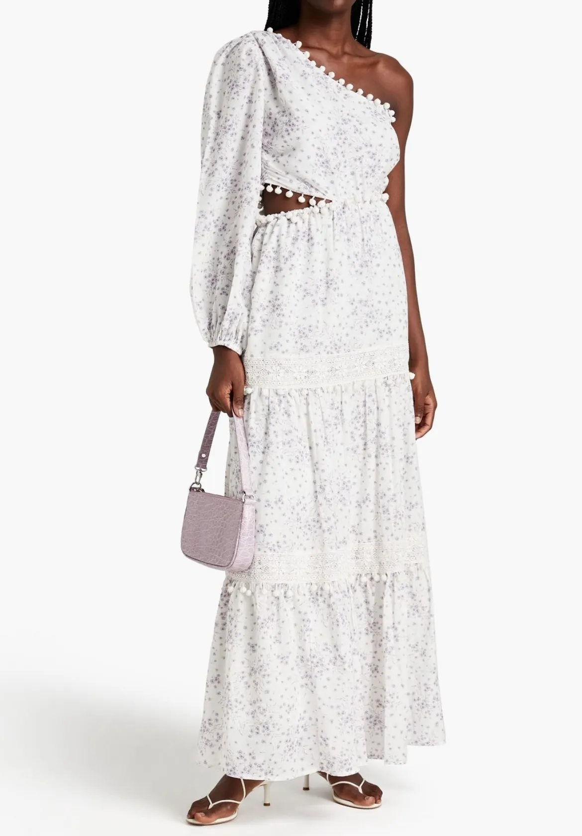 CAMI NYC Olympia One-Sleeve Floral Dress